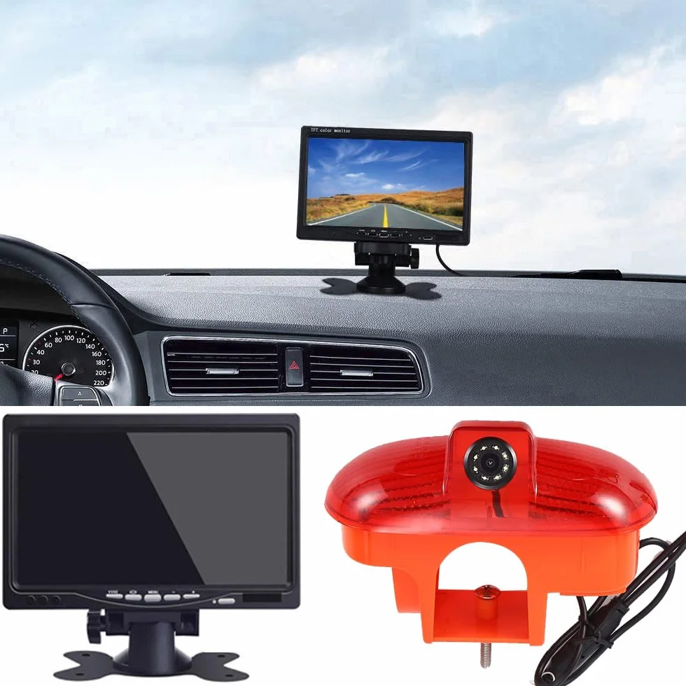 7-calowy ekran TFT LCD Auto Monitor + HD kamera cofania zamiennik do Vauxhall Kipper Combi X70 MK/Renault Master Kasten II/Mascott/Opel Movano A/FIAT Scudo/Citroen Jumpy/Peugeot Expert 224 222 VF3