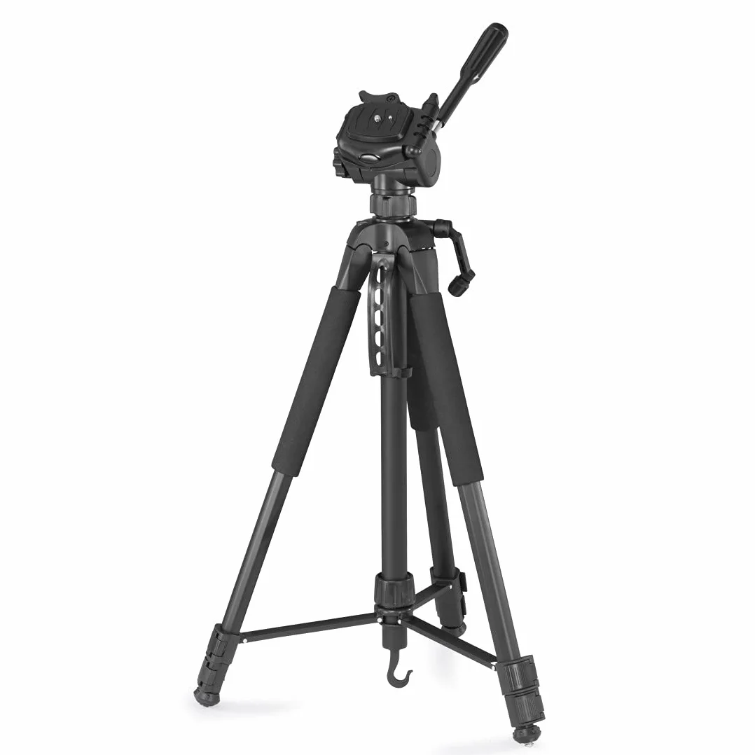 Hama Action 170 Statyw do aparatu 3D o wysokości 62-170 cm, statyw fotograficzny z uchwytem na telefon komórkowy i uchwytem na tablet, statyw z głowicą 3-kierunkową, statyw do lustrzanki z torbą
