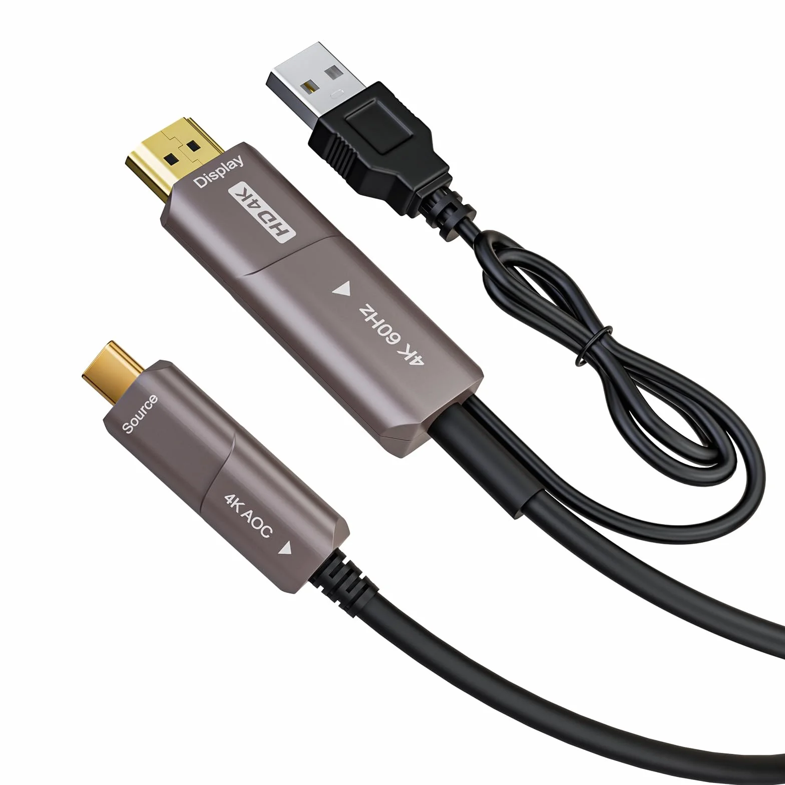 Kabel USB C na HDMI Fiber Optic kabel USB 3.1 Type C do 4K HDMI, kompatybilny z Thunderbolt 3/4, do MacBook Pro/Air (F0402-AOC-10M)