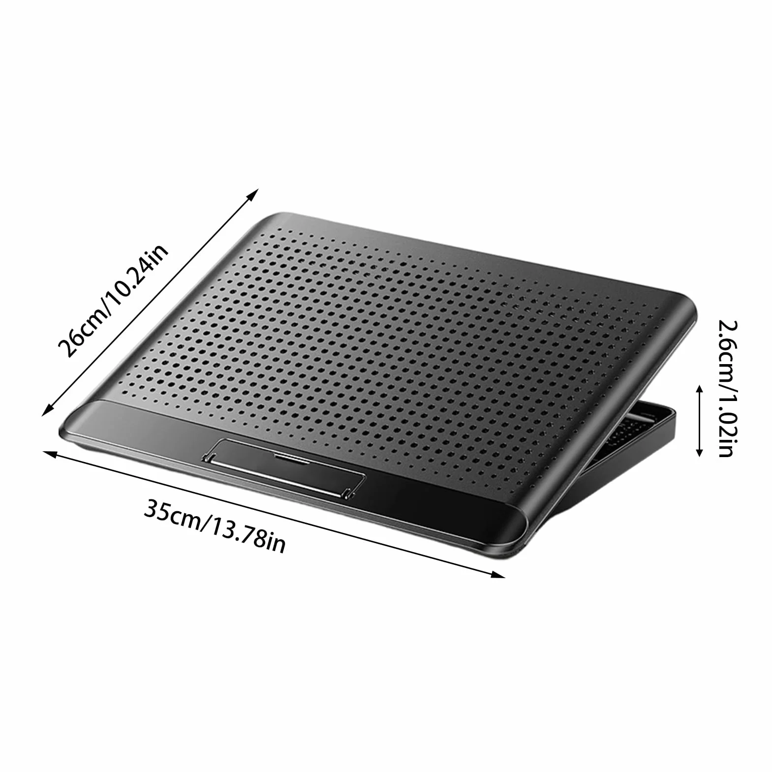 Podkładka Chłodząca Do Laptopa Regulowany Chłodzenia Komputera | Cichy Wentylator Chłodzący Aluminiowy Do Laptopa I Komputera dla Biurka Klawiatury Telefonu Tableta Książki Domu Miejsca