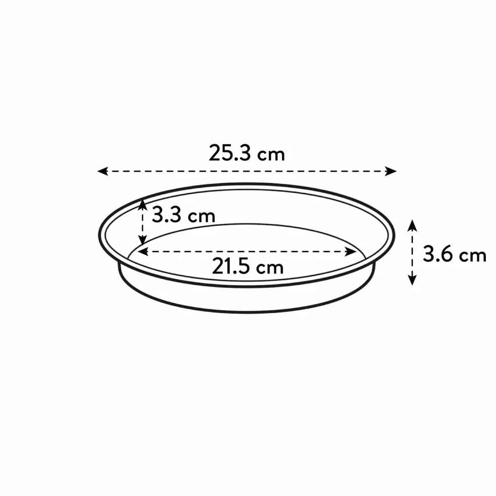 elho Green Basics Podstawka 25 Ø 25,5 x 3,6 cm zielone/kamienna zieleń