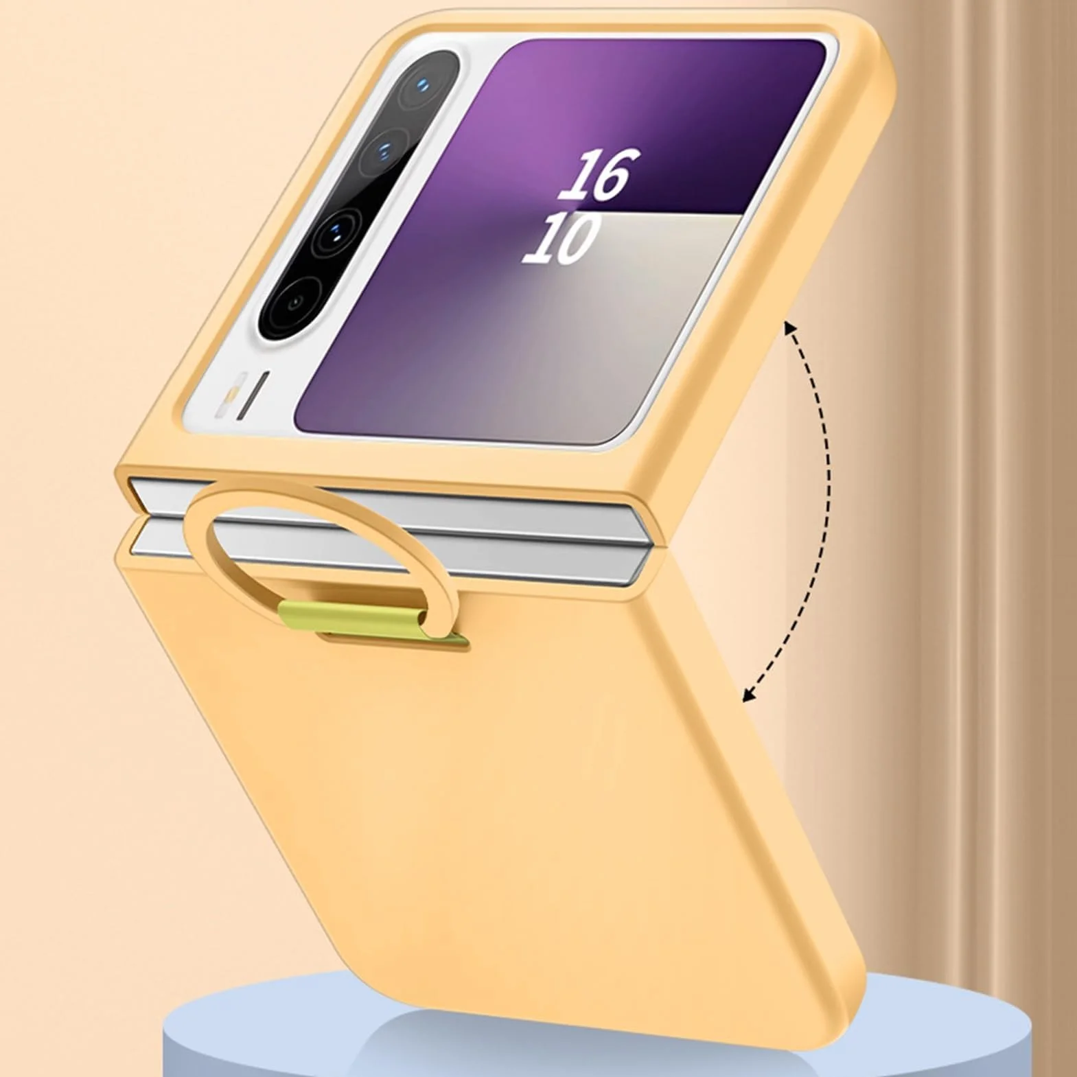 Etui na Huawei Pura X, pierścień na palec PC etui na telefon ze szkła hartowanego etui ochronne na ekran odporne na zarysowania, odporne na wstrząsy powłoka (czarne)