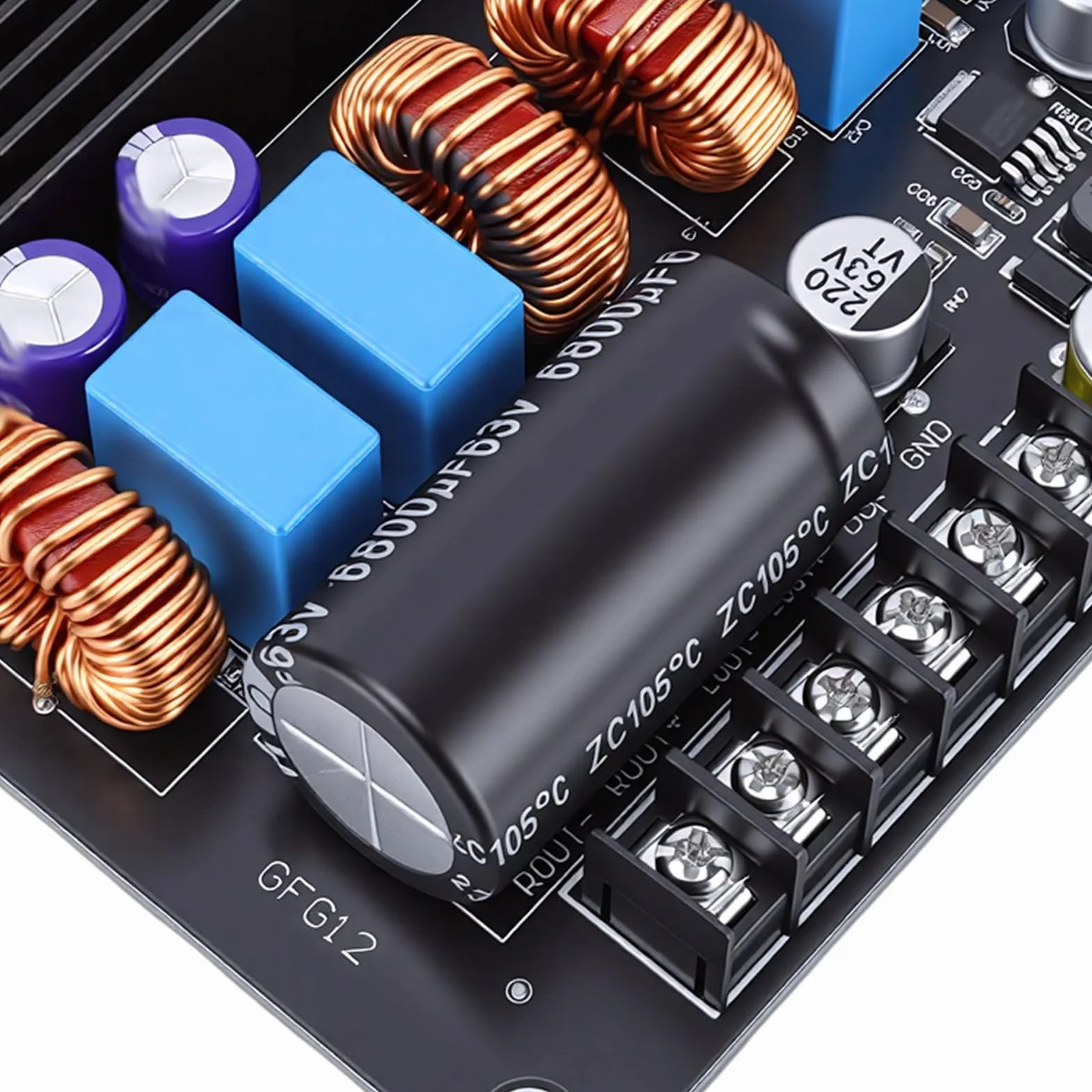 Sxhlseller TPA3255 Płyta Wzmacniacza Cyfrowego Stereo 600 W + 600 W, Dwurdzeniowa Płyta Wzmacniacza Klasy D z Niskimi Zniekształceniami dla Głośnika Samochodowego Subwoofer Kina Domowego