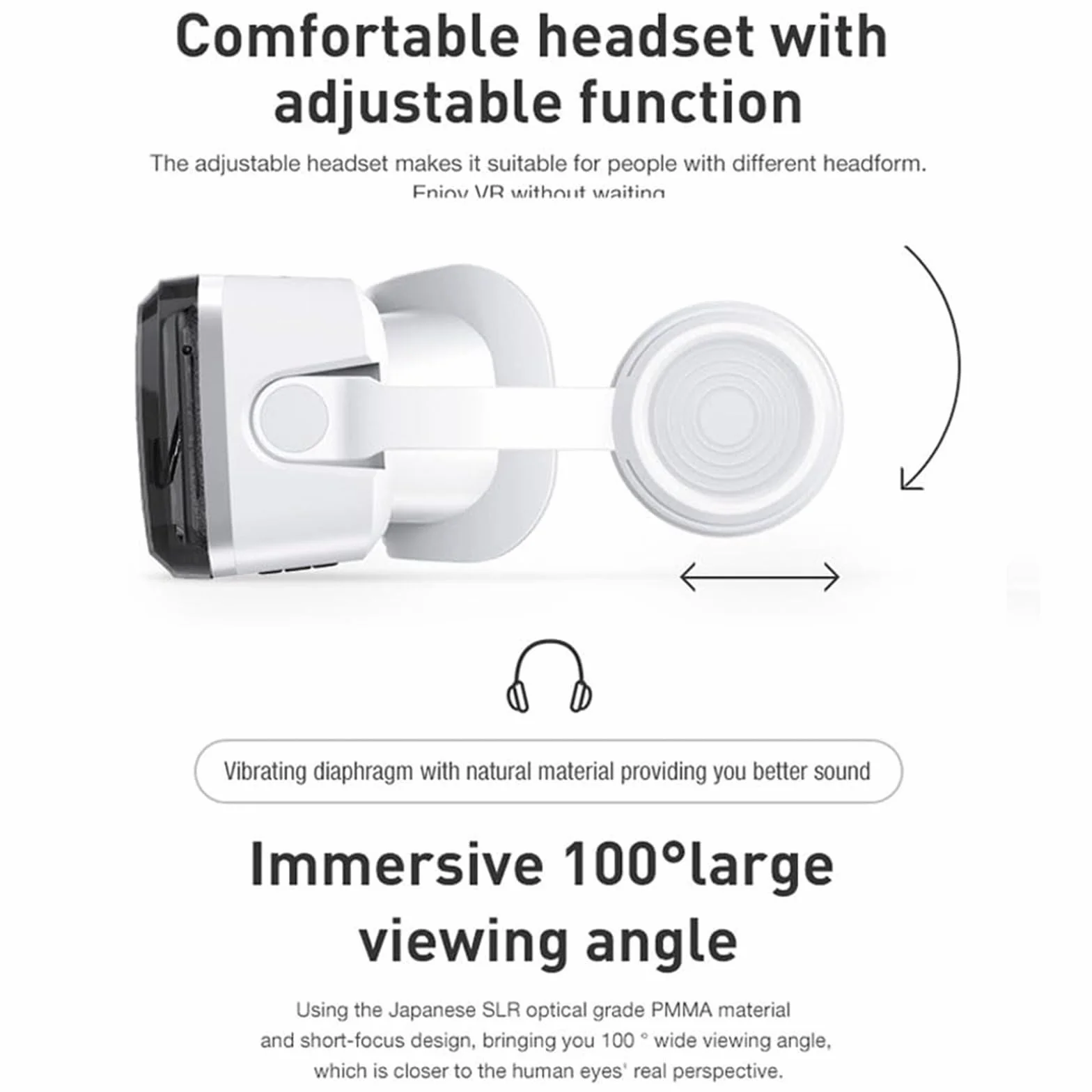 Zestaw słuchawkowy VR Virtual Reality do iPhone'a 16, 15, 14, 13 Pro Max Plus, Samsung Galaxy S24, S23, S22, okulary VR z pilotem VR, zestaw do gier wideo dla dorosłych, dzieci, do gier wideo