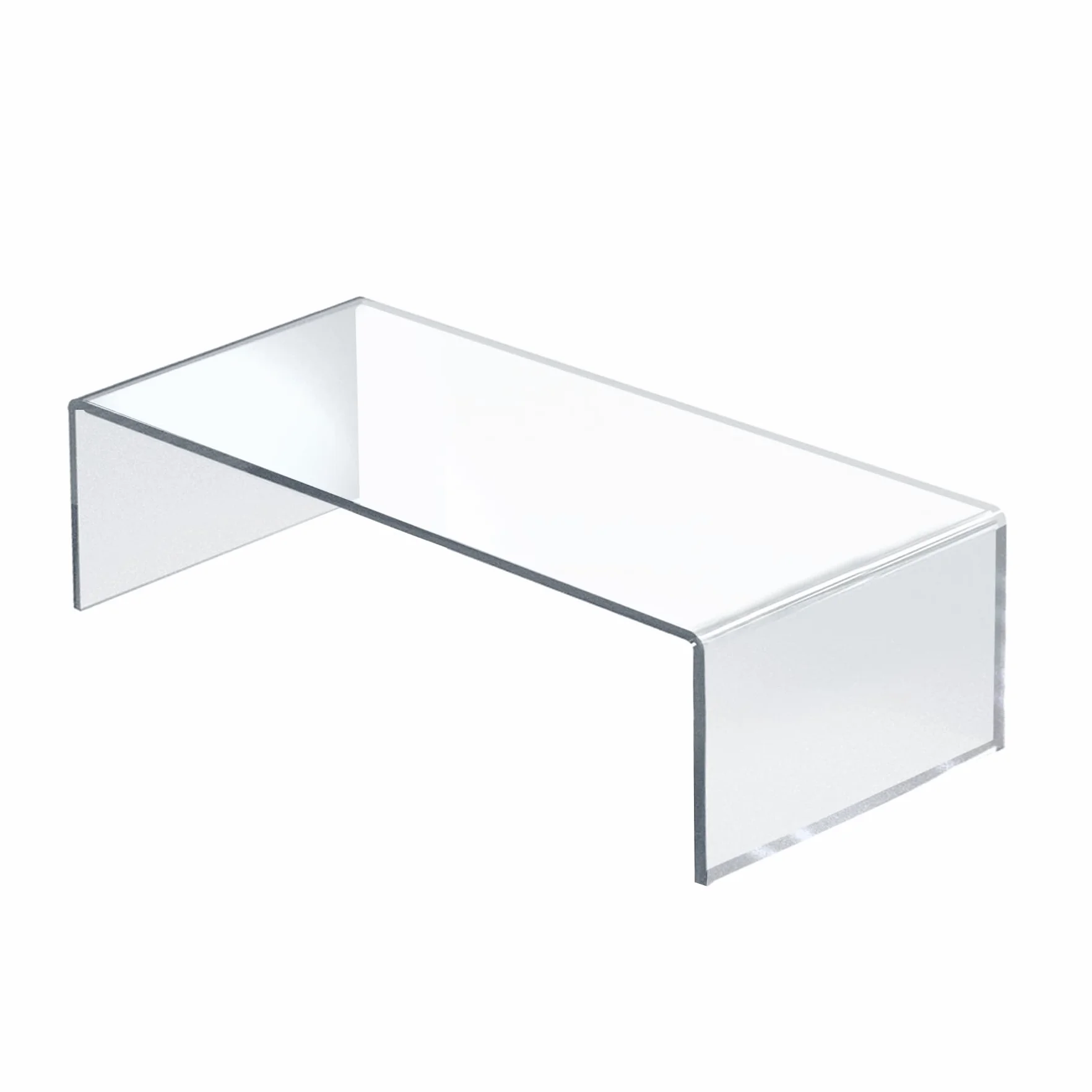 Azar Displays 515338-1PK Akrylowy stojak na laptopa, podstawka komputerowa na biurko, stojak na monitor, organizer do szafy na ubrania i buty, wyświetlacz szafki na akcesoria i wystrój (akryl o