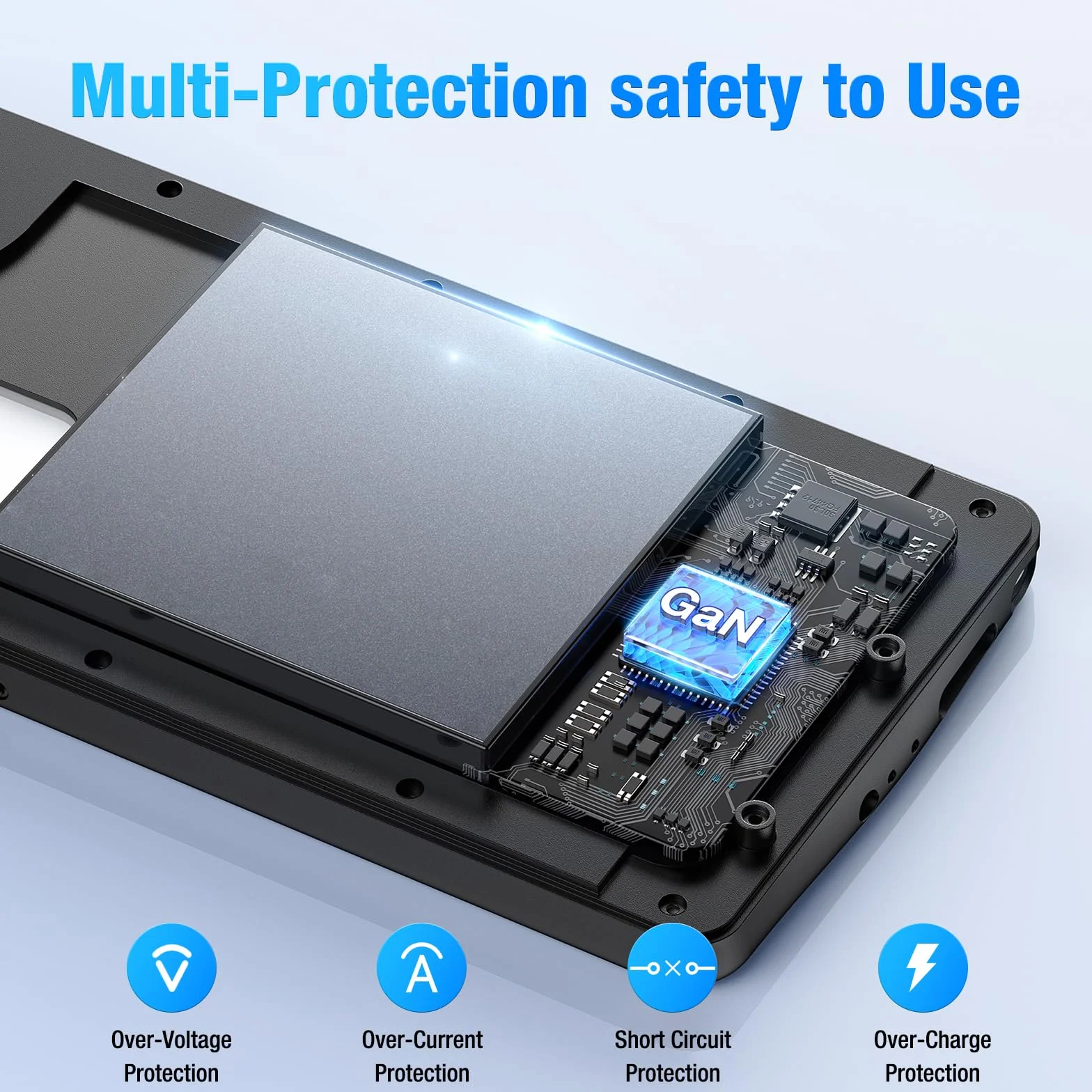 Etui na baterie do Samsung Galaxy S25 Ultra (15000 mAh), szybka ładowarka GaN, przenośna ładowarka Powerbank, bezprzewodowa ładowarka zapasowa z kablem USB-C 20 W (17.5 cm), czarne