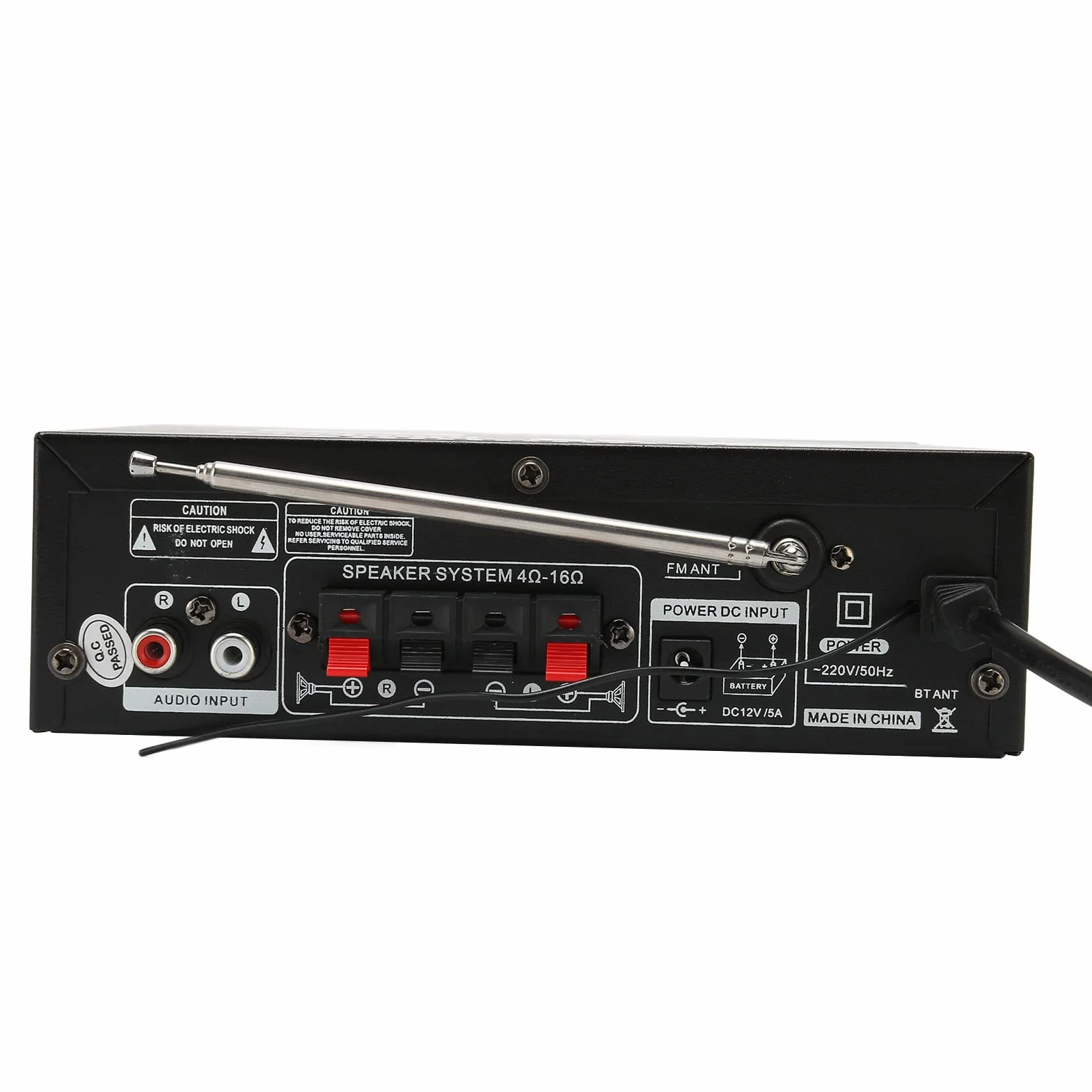 Wzmacniacz Mocy, 300W 300W Dobra jakość Dźwięku Stabilny Łatwe Podłączenie Wzmacniacz Stereo Bluetooth z Portem Karty Pamięci USB do Głośników Domowych (Wtyczka UE 220 V)