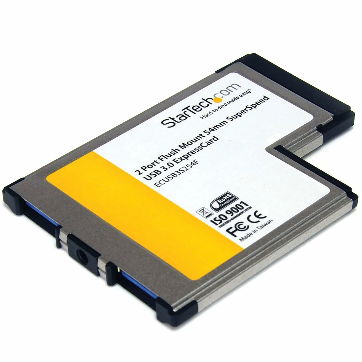 StarTech.com 2 Porty USB 3.0 ExpressCard z Obsługą UASP - 54 mm Karta Interfejsu do Laptopa - A (Gniazdo)