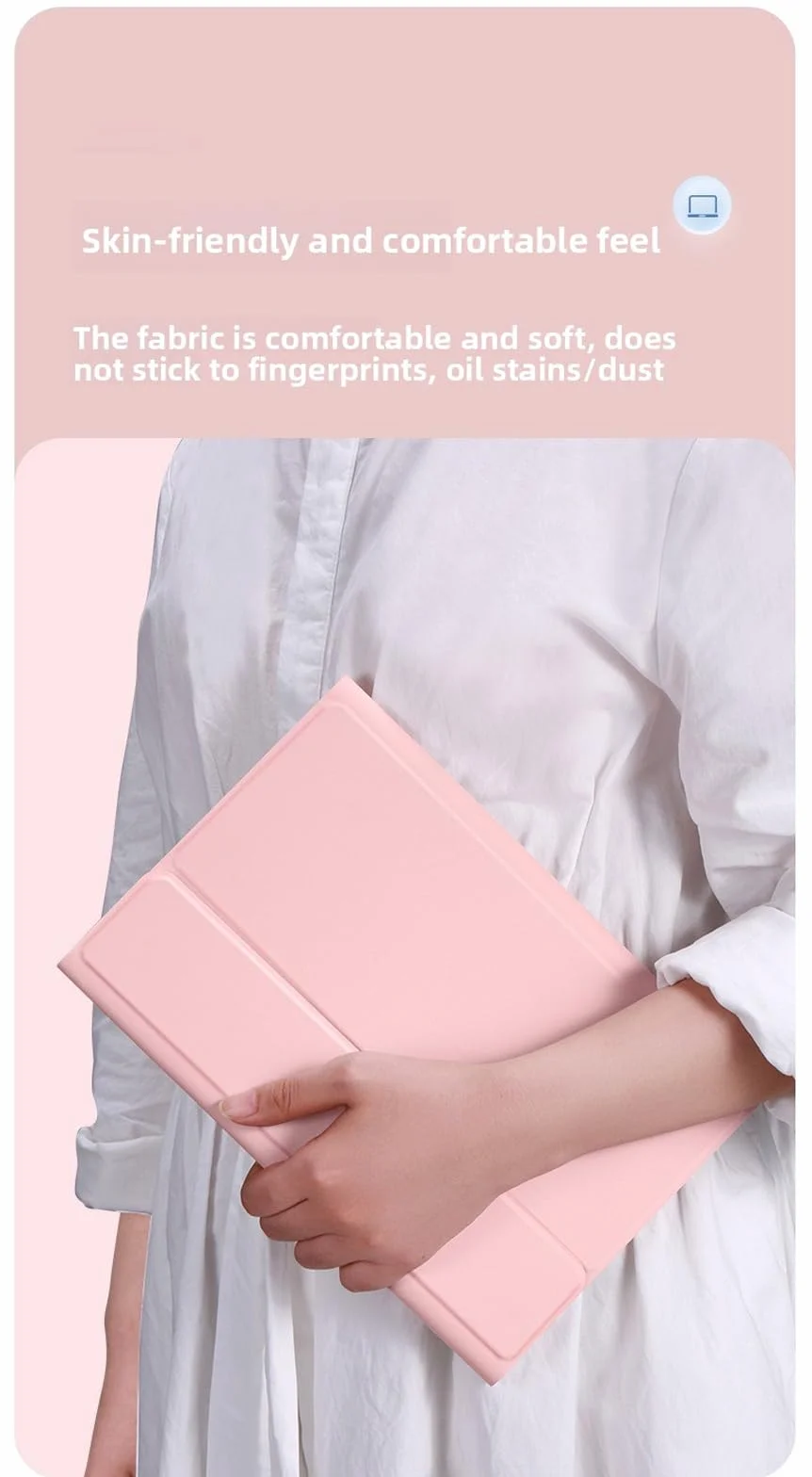 Etui z klawiaturą do Xiaomi Redmi Pad Pro 12,1 cala 2024 z myszą, okrągłymi klawiszami, odłączanym bezprzewodowym trackpadem i klawiaturą dotykową do Xiaomi Poco Pad 12,1 cala