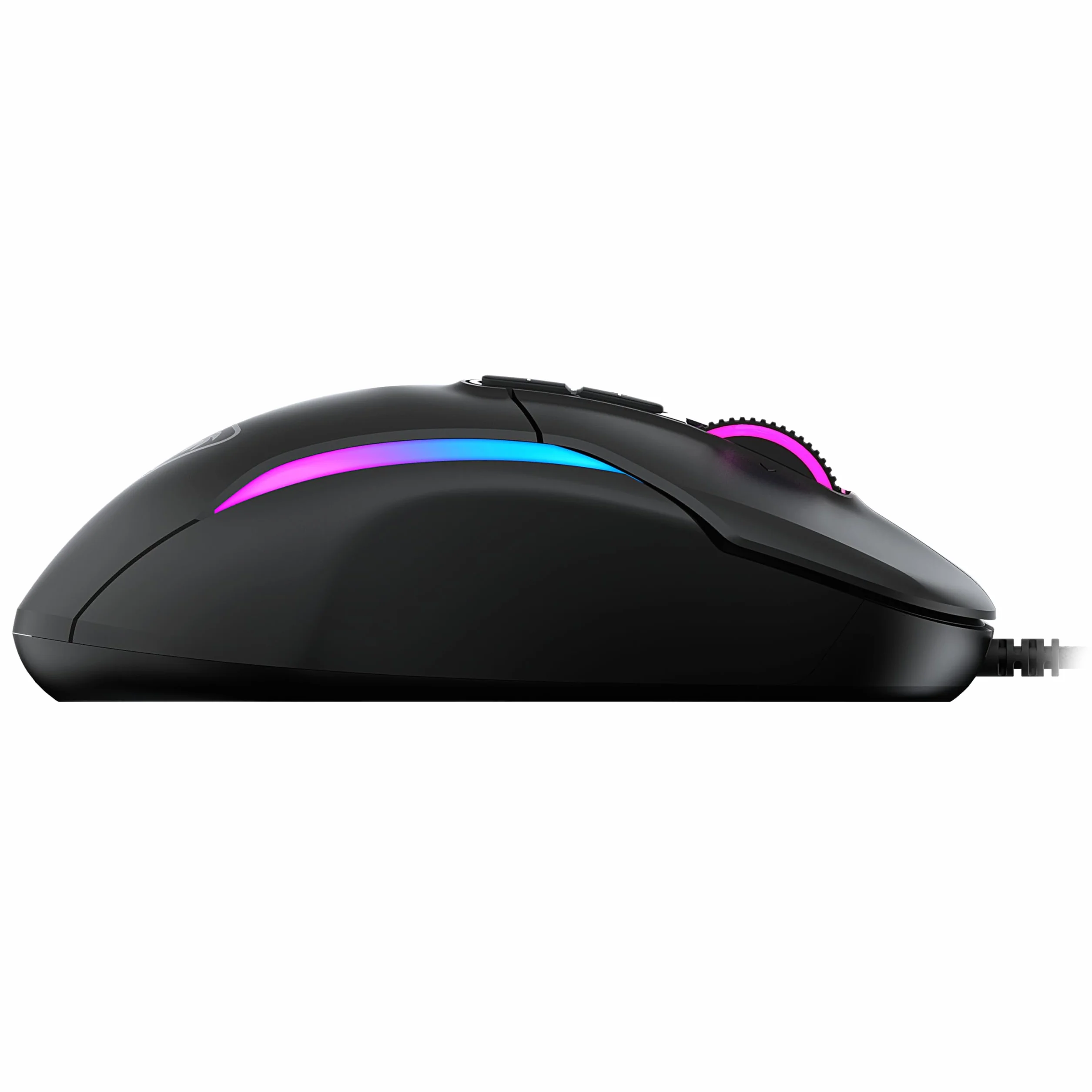 Turtle Beach Kone II Przewodowa ergonomiczna mysz do gier RGB, czujnik optyczny 26K DPI, prze??czniki optyczne 100 m, 23 konfigurowalne wej?cia, kó?ko przewijania 4D, czyste ?lizgacze PTFE, popielaty