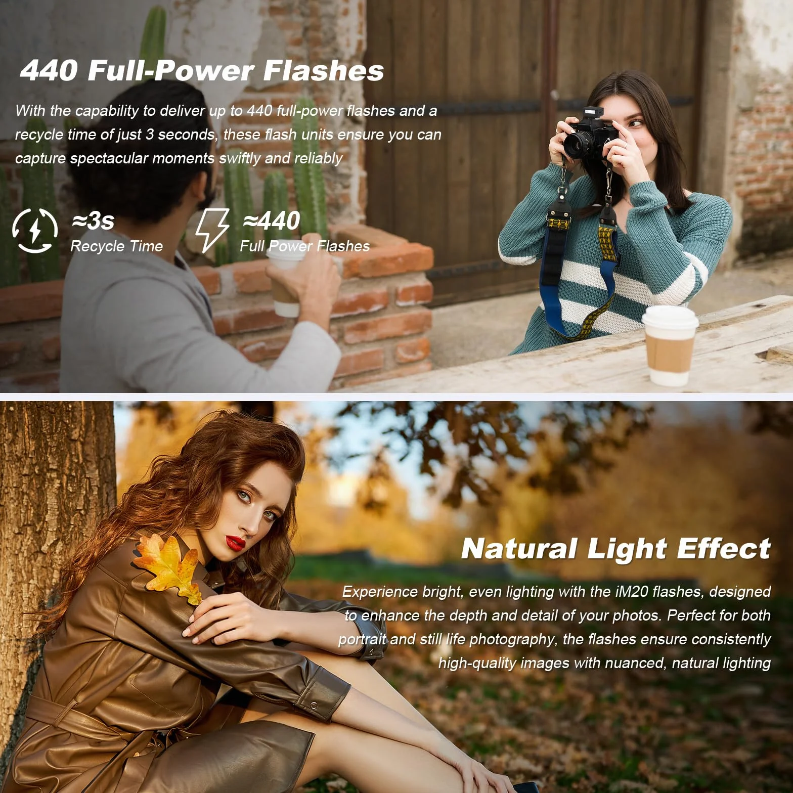 Godox iM20 Mini flash Speedlite - 470 mAh/Type-C Charge/440 Full Power Flash/3s Recycle Times/5 poziomów zasilania