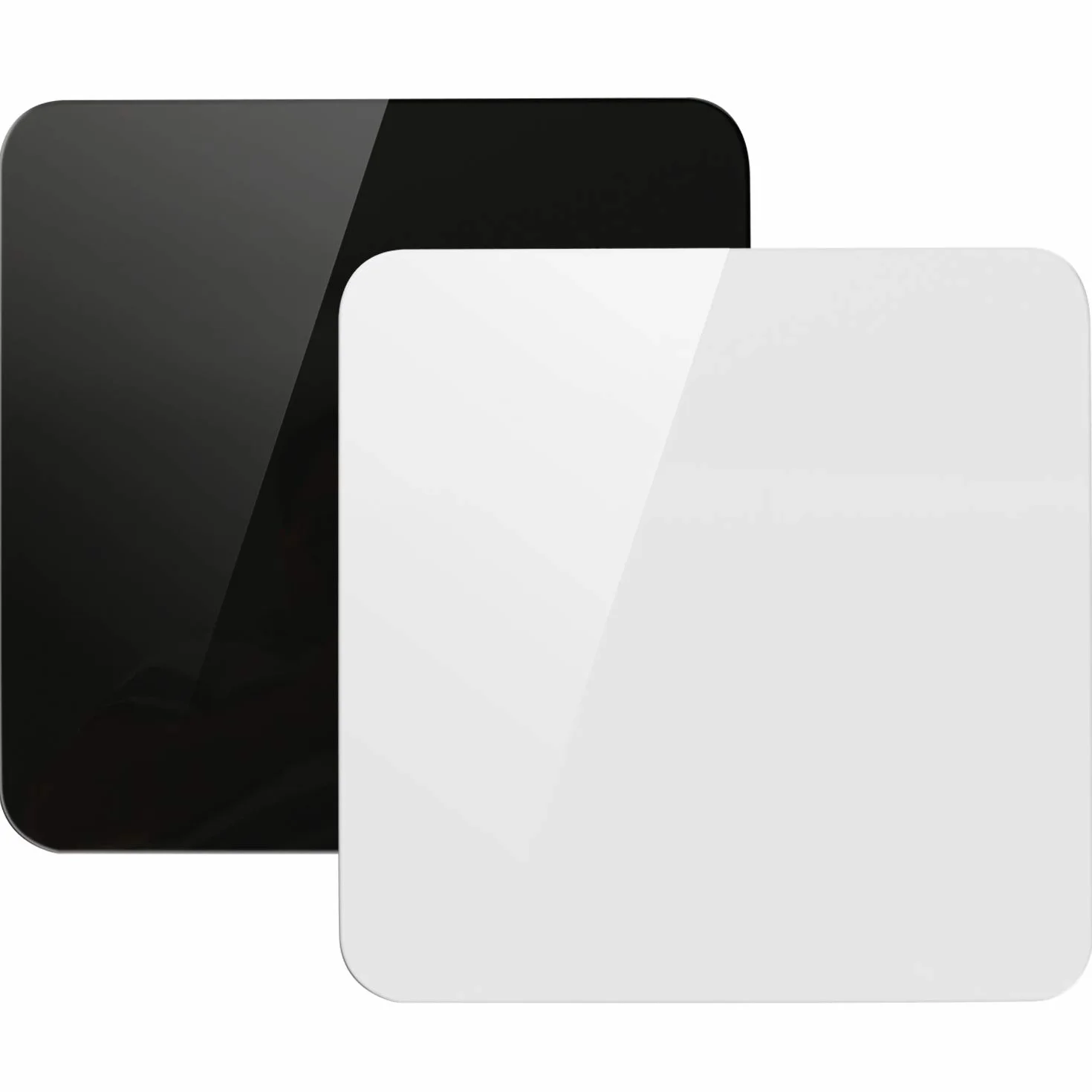 KINJOEK Akrylowe białe i czarne odblaskowe tło do profesjonalnej fotografii produktów, 12 x 12 cali, 30 x 30 cm, tablice tła do produktu na stół fotografia