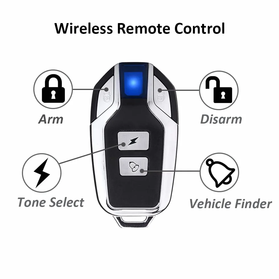 Ulepszony alarm rowerowy, antykradzieżowy czujnik bezpieczeństwa antywłamaniowego, regulowana czułość głośności, do motocykla, skutera, przyczepy, wózka elektrycznego