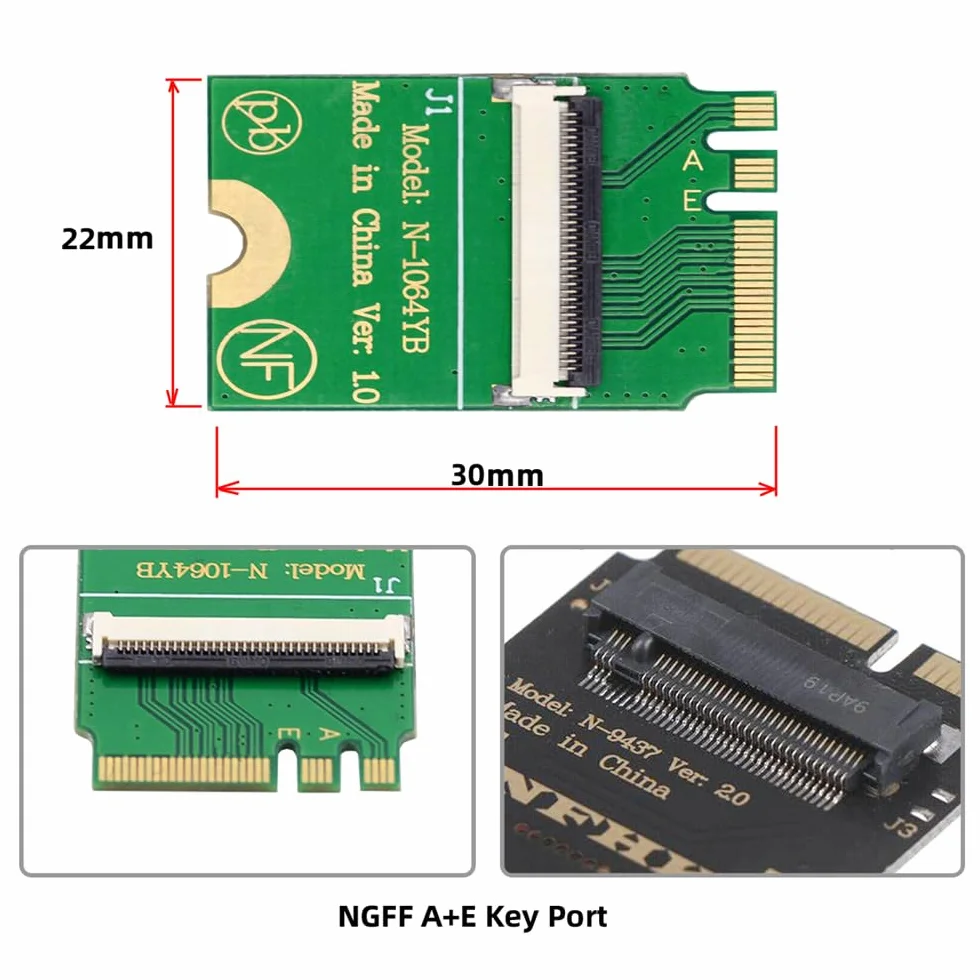 Mini PCI-E PCI Express i NGFF A+E klucz do SATA 3.0 cztery porty adapter kabel 6 Gb/s dysk twardy karta przedłużająca do SSD