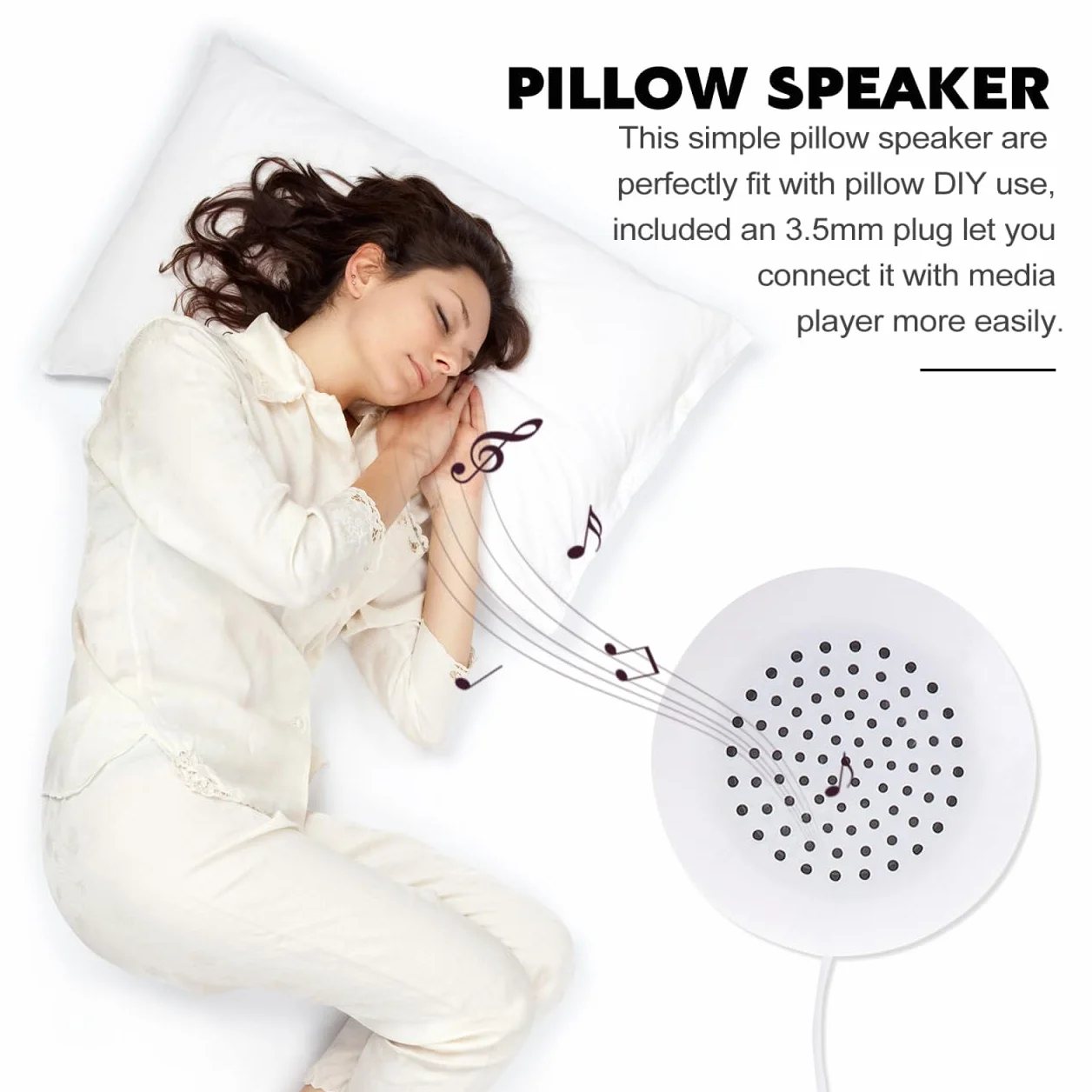 OSALADI Głośnik pod poduszkę Pillow Box kompaktowy głośnik poduszka głośnik do spania pod głośnikiem poduszkowym głośnik przy łóżku głośnik poduszka do spania