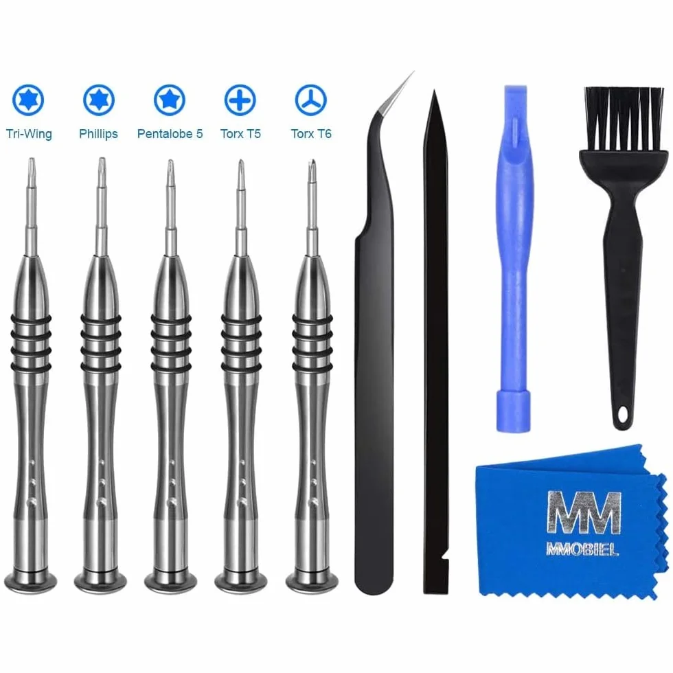 MMOBIEL Professional 10w1 Narzędzie do Naprawy Zestaw Śrubokrętów MacBook Pro Air Retina Tri Wing Phillips Pentalobe 5 Torx T5 T6