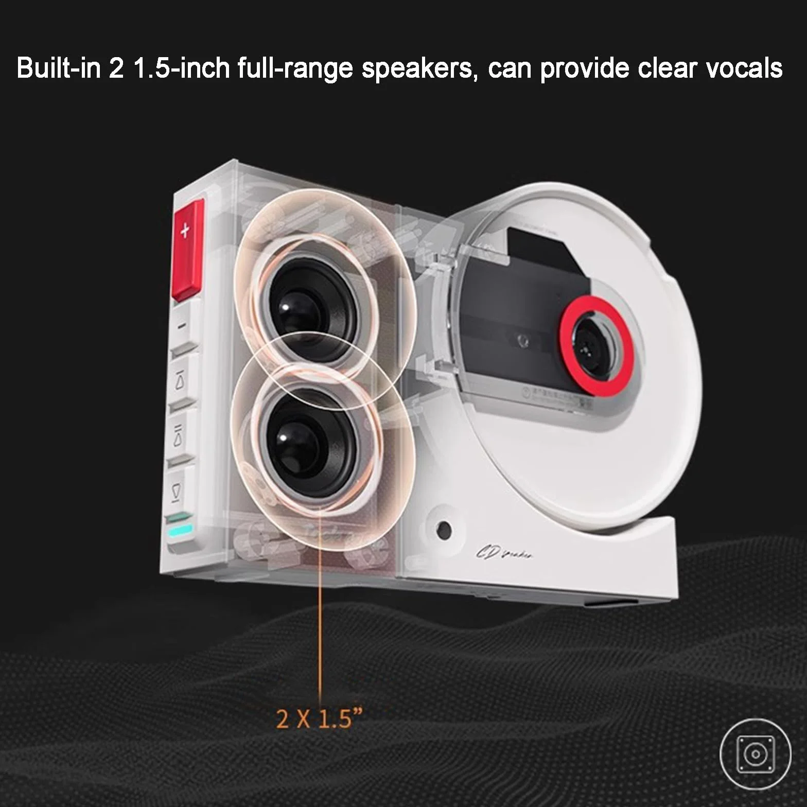 Przenośny odtwarzacz CD Bluetooth z głośnikiem HiFi, pilot zdalnego sterowania, obsługa USB/AUX, do montażu na ścianie i na biurku, dla miłośników muzyki