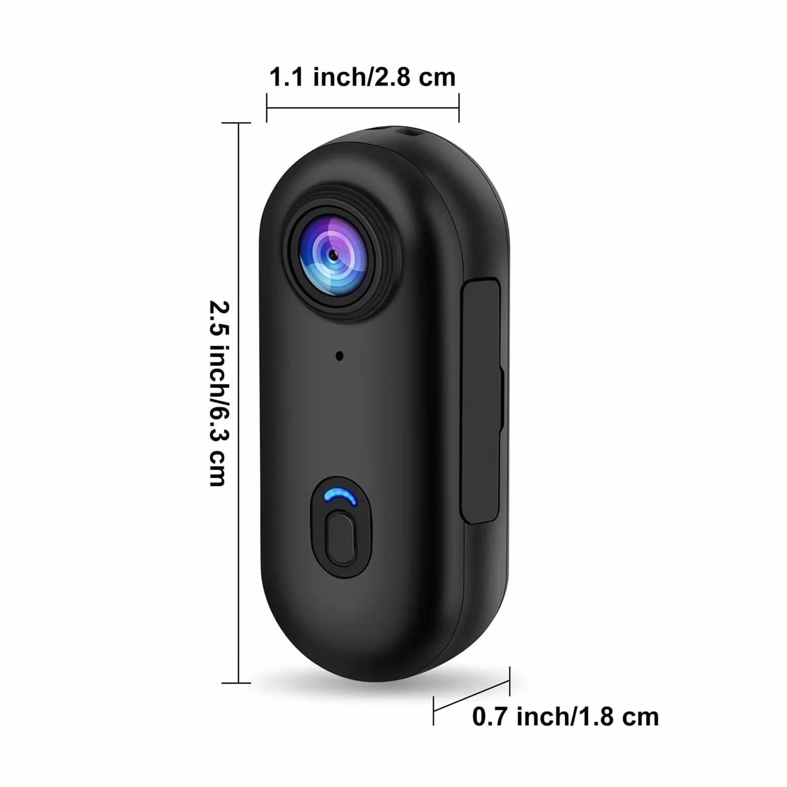 Kamera sportowa, Kamera sportowa 4K Outdoor Sports Action Wodoodporna Mini kamera Body Cam Rower Rejestrator wideo do jazdy na motocyklu Vlogging,do jazdy na rowerze, motocyklu(Add 64GB Card,1080P Wh