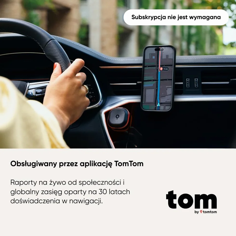 TomTom Antyradar do Samochodu - Bez Abonamentu | Tom by TT Premium Pack