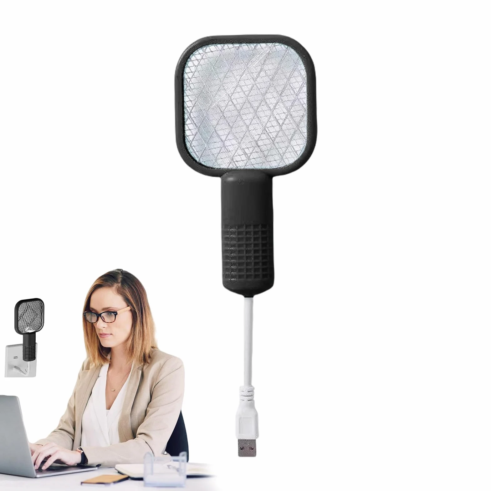 Elektryczna rakieta muchowa 5-warstwowa siatka LED Zapper na zewnątrz kemping