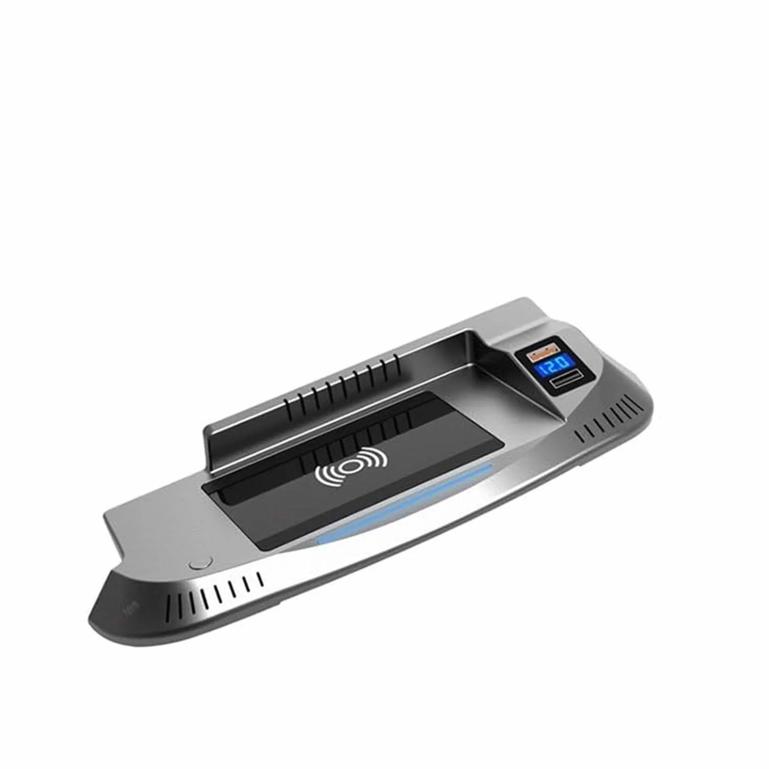 15W Szybka bezprzewodowa ładowarka samochodowa Uchwyt samochodowy Bezprzewodowa ładowarka QI Panel Telefon Ładowarka Pad, Ford, dla Mustang, 2015-2020 Bezprzewodowa ładowarka samochodowa