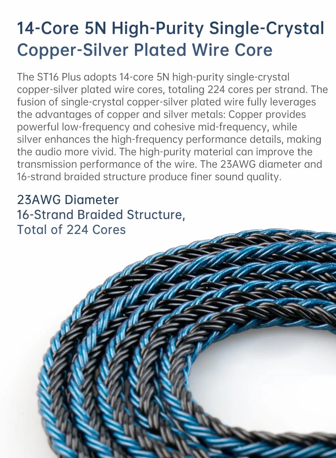 Yinyoo KBEAR 200 cm kabel IEM 2 pin, anodowane aluminium metalowe komponenty, słuchawki douszne kabel do KZ ZST/ AS10/ ES4/ ZS10/ AS06/ AS10/ ZST-X/EDX/Aria/Aria SE/KXXS