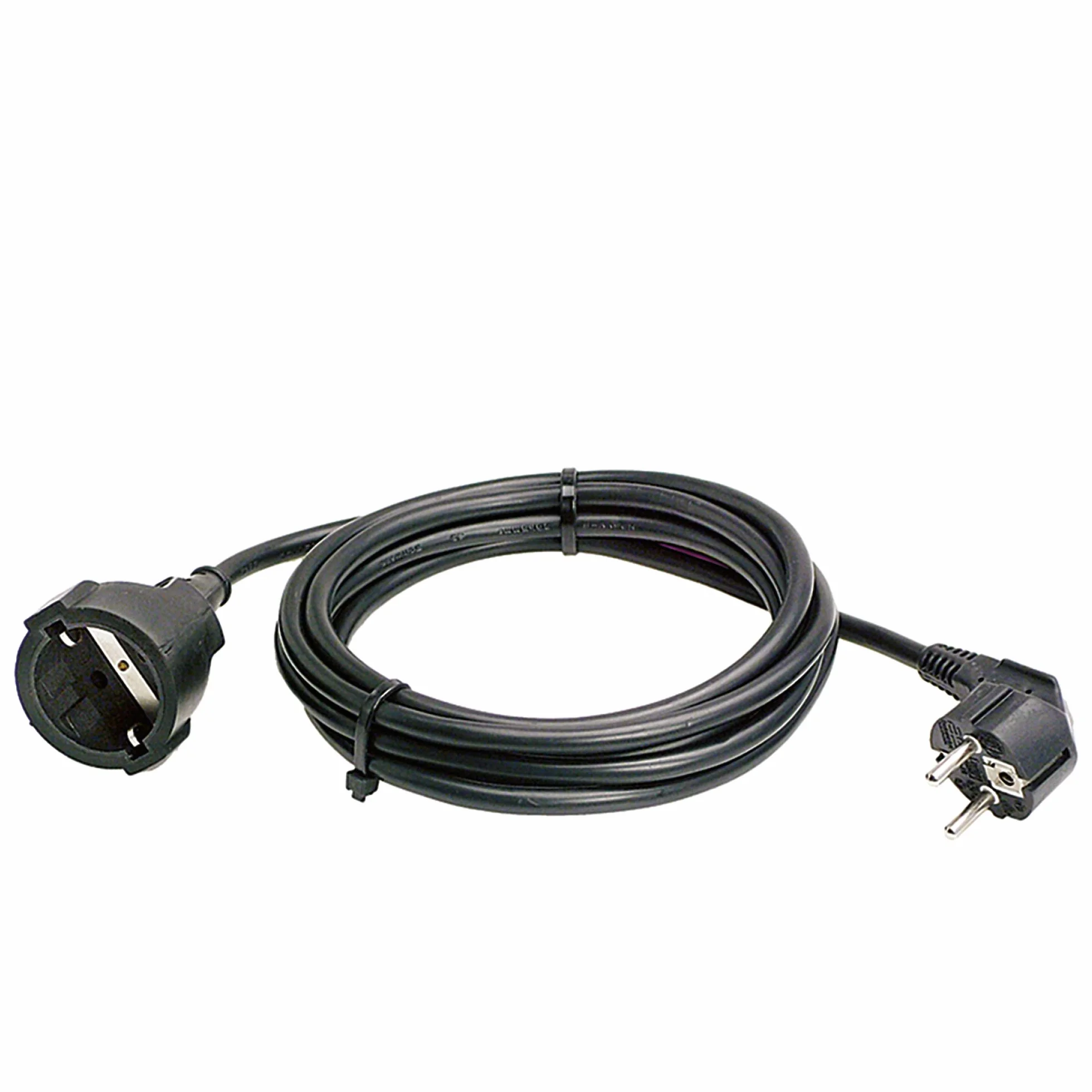 as - Schwabe 50512 PVC Przedłużacz Schuko z Wtyczką Ue, IP20, 230 V/16 A, Długość Kabla 5 m, Czarny