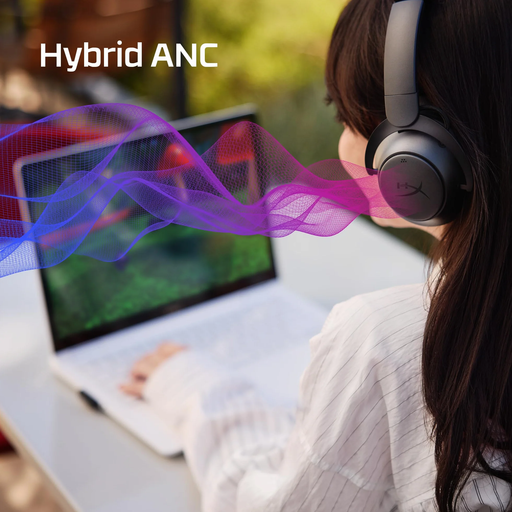 HyperX Cloud Mix 2 słuchawki bezprzewodowe z redukcją szumów, do gier, muzyki, połączeń, Bluetooth 5.3, USB-C, bateria 110h, kolor czarny