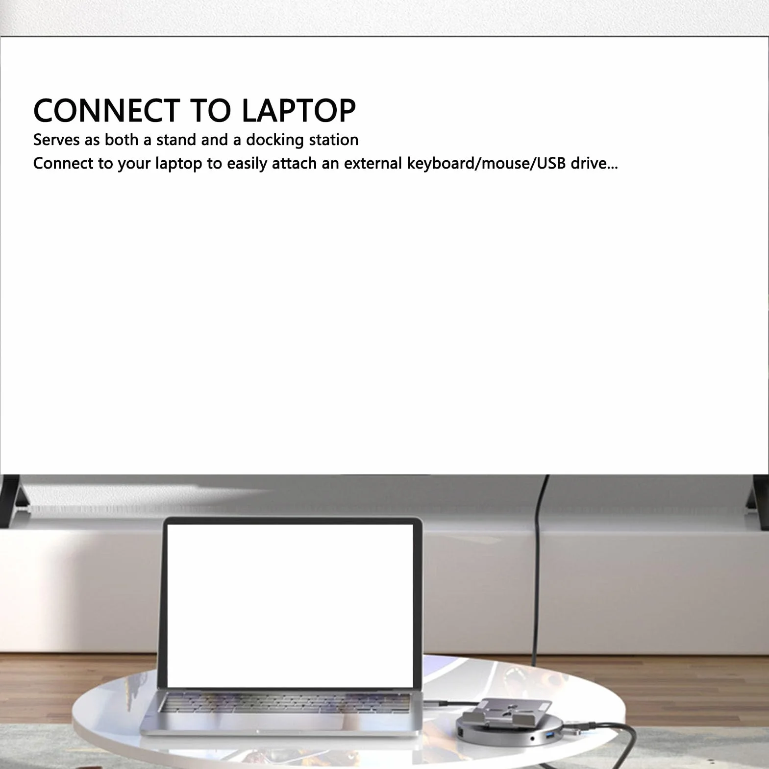 Stojak na stację dokująCą USB C, Regulowany Uchwyt na Tablet 10 W 1 z Czytnikiem Kart 4K 60 Hz Gigabit Ethernet 3,5 Mm Jack 100 W PD, Laptopy, Tablety, Konsole do Gier