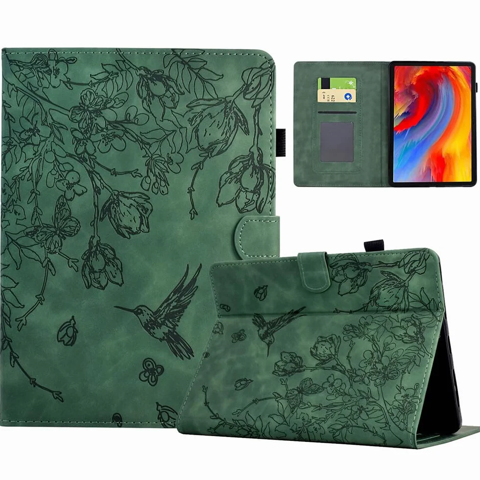Generic etui kompatybilne z Kindle Paperwhite 2 (2013) czytnik E (kolor: ciemnozielony) skórzany portfel etui z klapką