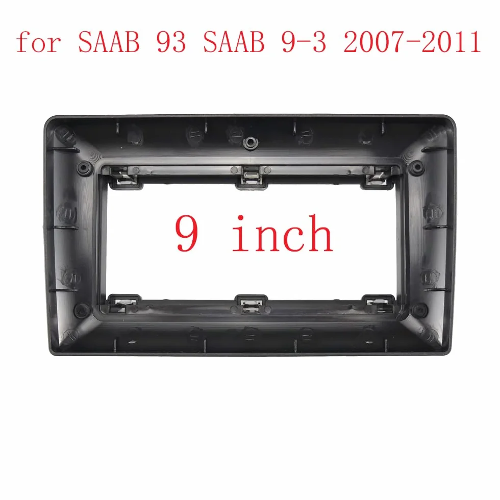 Ramka do radia Zestaw montażowy radia samochodowego, panelu radia samochodowego, konsoli GPS, ramki, 9-calowej płyty adaptera, pasuje do SAAB 93 2007-2011