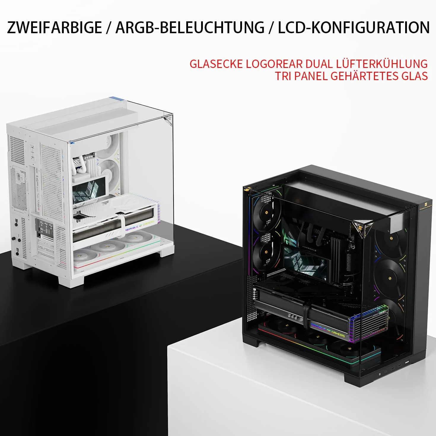 TR-Thermalright A70 panoramiczna obudowa przeszklona ukryte zarządzanie kablami + montaż bez użycia narzędzi, obsługuje płyty główne ATX, M-ATX i ITX oraz karty graficzne do 420 mm, zaprojektowana do