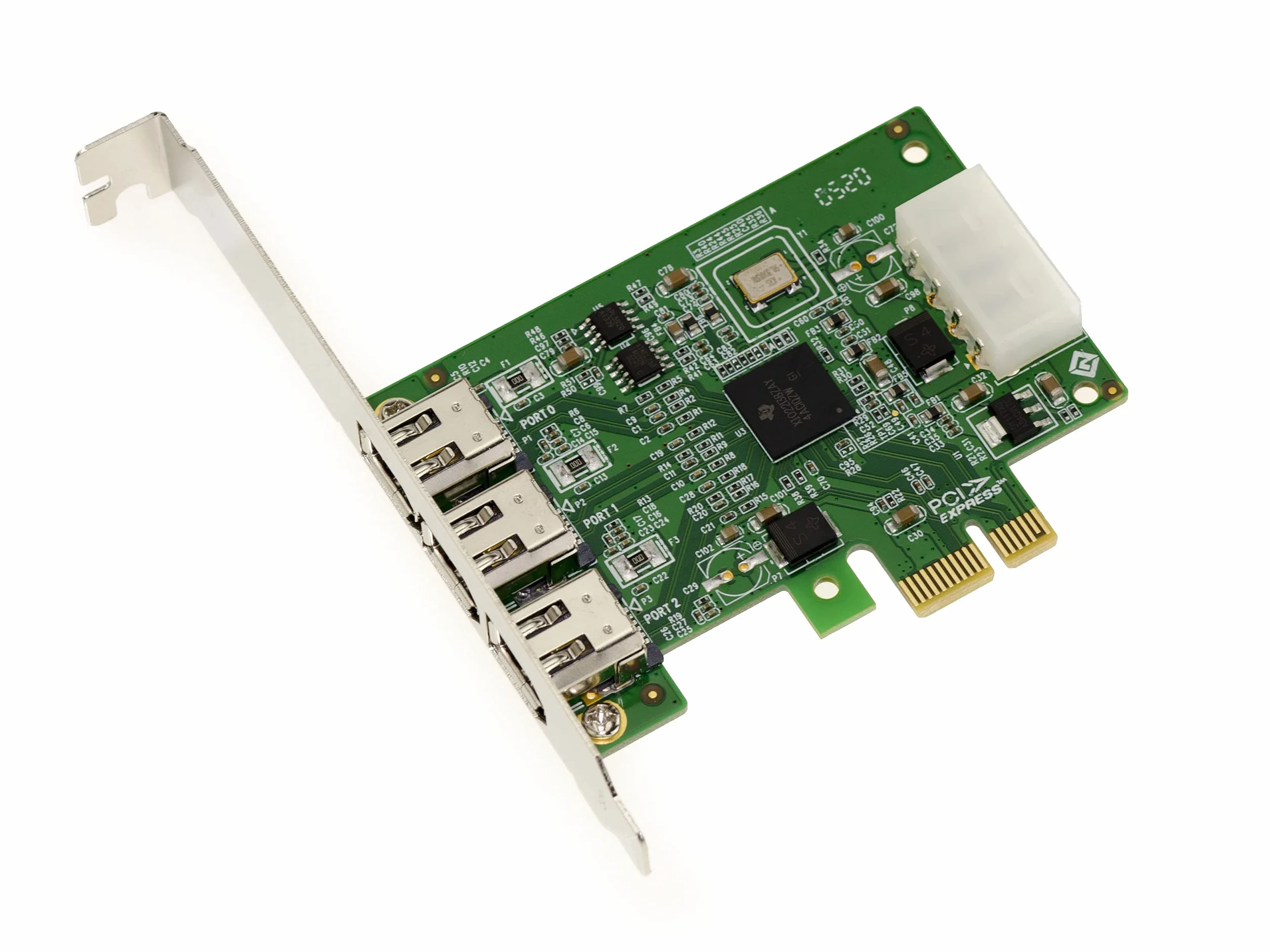KALEA-INFORMATIQUE Karta PCIe x1 z 3 portami Firewire 400 Ieee1394a 6 punktów. Chipset TI XIO2213B