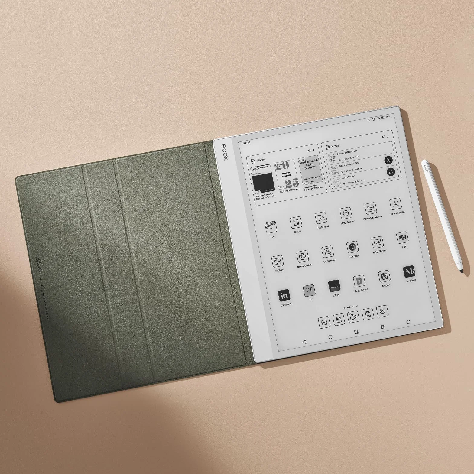 BOOX Note Max Tab X C Etui Klapką Magnetyczne Składane Stojak Automatyczne Budzenie/Usypianie (Czarny)