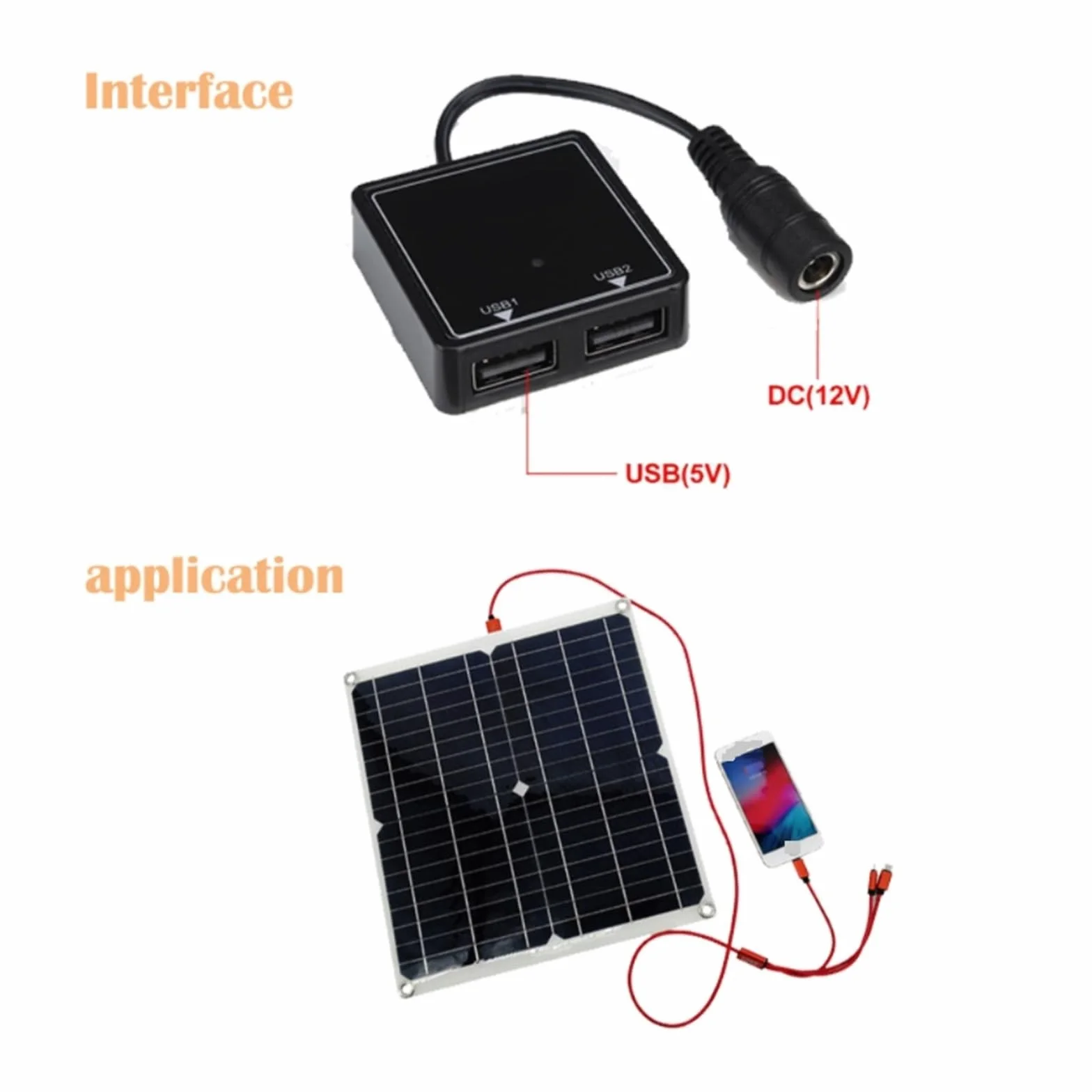 łAdowarka Z Panelem SłOnecznym Panel słoneczny podwójny 12 v/5 v USB z kontrolerem wodoodporne ogniwa słoneczne poli ogniwa słoneczne do samochodu jacht RV ładowarka(60W-Panel Kit-40A)
