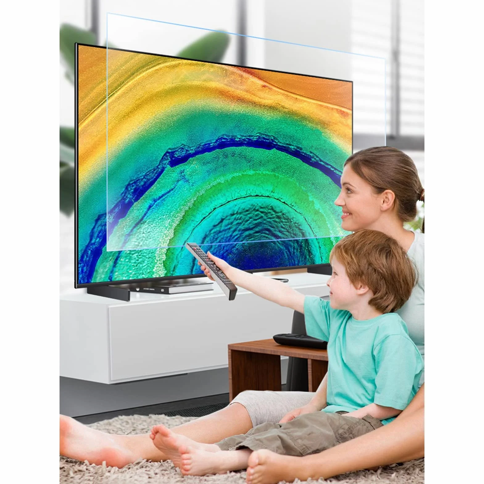 Folia Ochronna Na Ekran Telewizora, Antyodblaskowa, Antyrefleksyjna, Do Telewizora, Antyzarysowa, Zapobiegająca Krótkowzroczności, Ochrona Oczu, Wygaszacz Ekran(Wersja Hd)