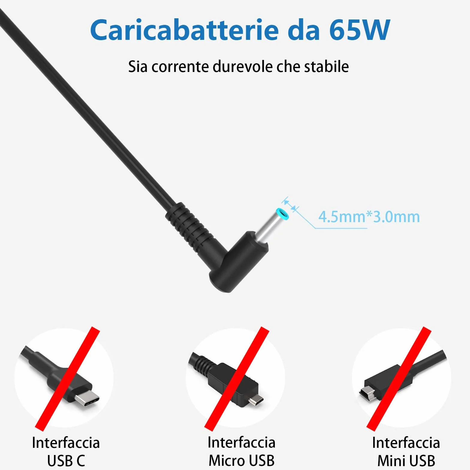 Ładowarka hp Zasilacz 65 W 19,5 V 3,31 A do Stream 11 13 14, Probook 430 440 450 455 470, Spectre, 215 240 250 255 G2, Elitebook, Pavilion