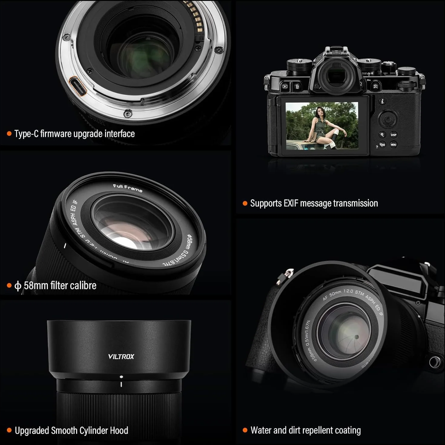 VILTROX 50 mm F2.0 Full-Frame STM autofokus obiektywy do aparatu for Nikon Z Mount, obiektyw aparatu, duża przysłona, kompatybilna z for Nikon Z9, Z8, Z7, Z6, Z5, Z50, Z30, ZFC