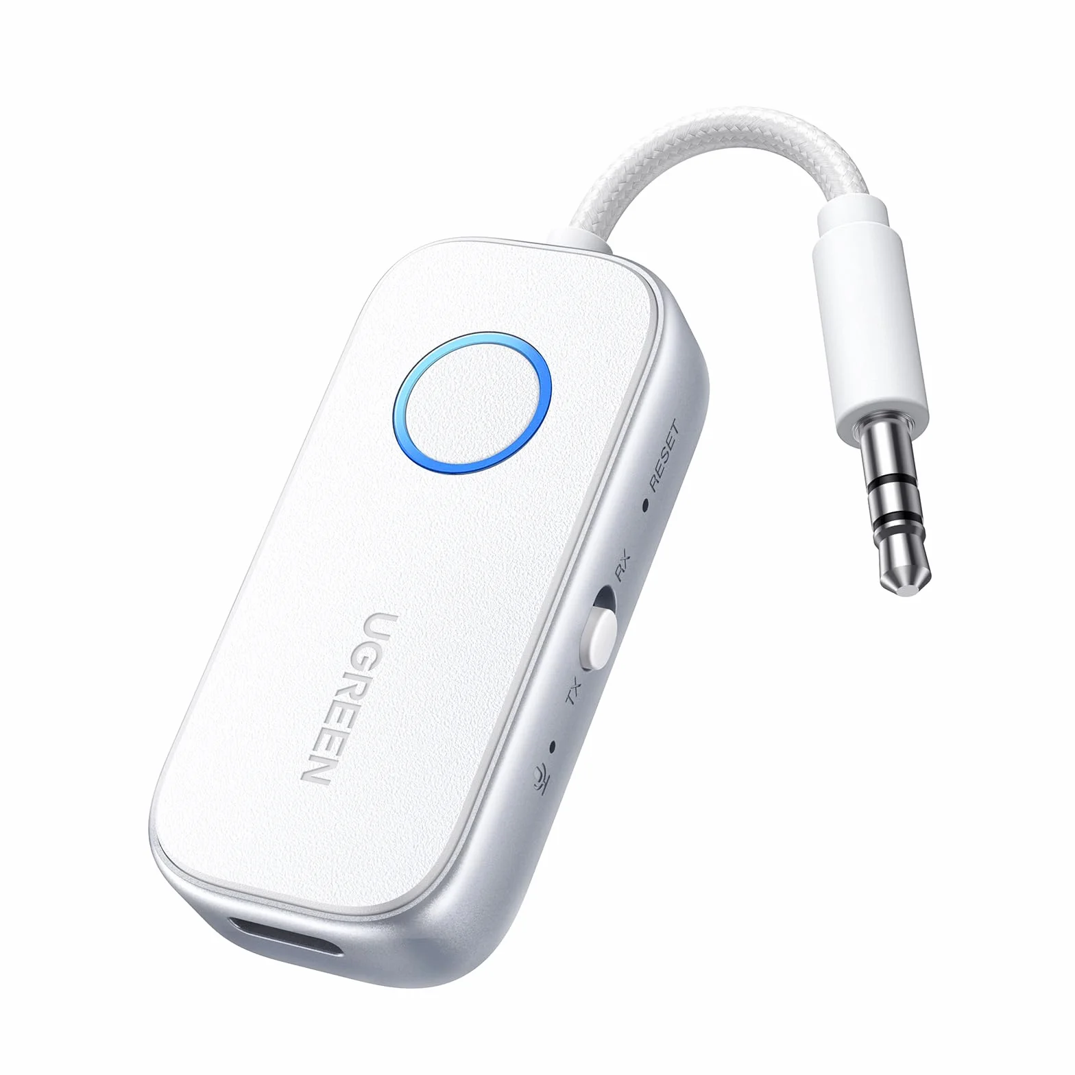 UGREEN Nadajnik Bluetooth 6.0 Jack 2 w 1 Odbiornik nadajnika dla dwóch słuchawek Adapter Bluetooth kompatybilny z samolotem, telewizorem, stereofonicznym rozdzielaczem audio BT