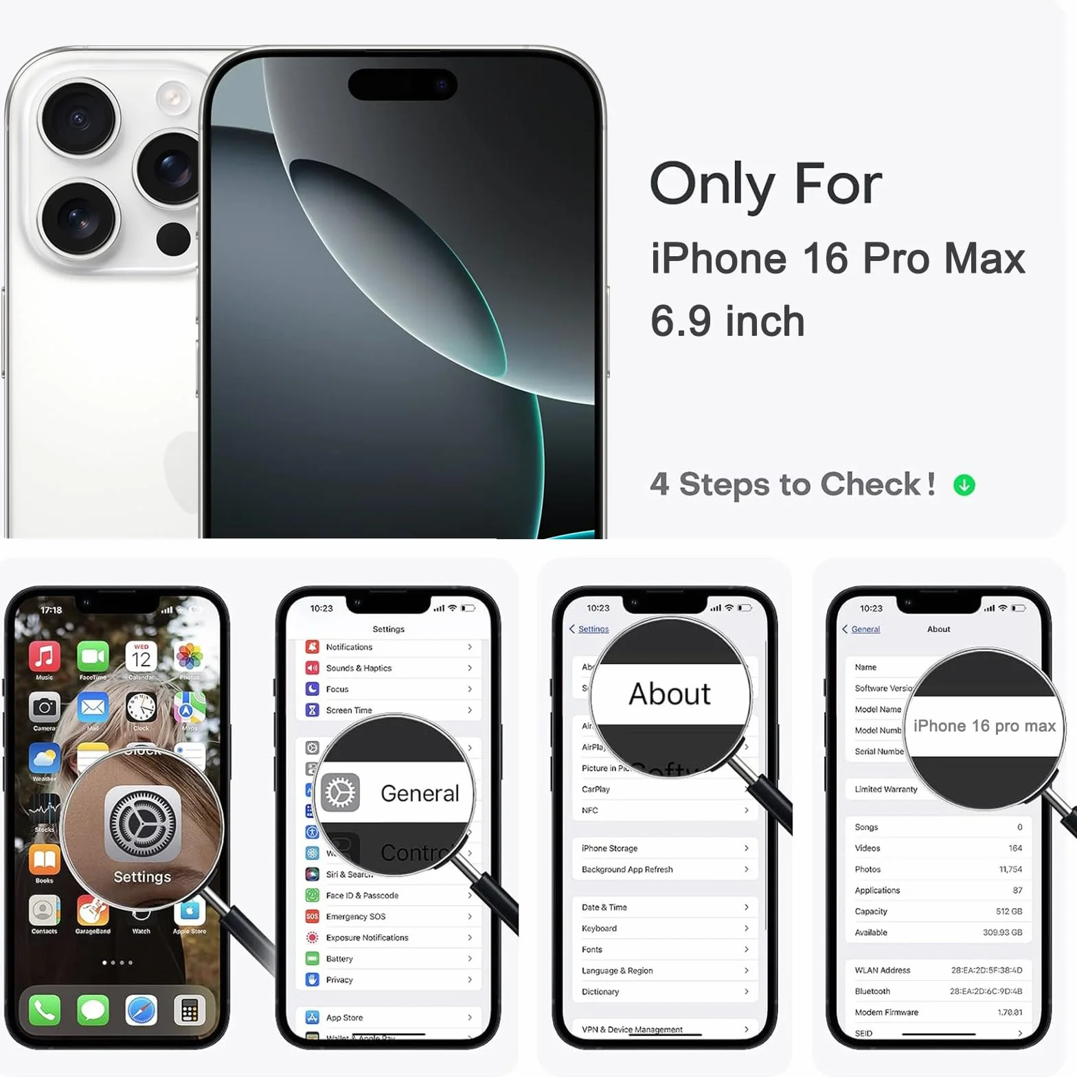 Pasek na telefon komórkowy iPhone 16 Pro Max, z taśmą, matowe, magnetyczne etui na telefon komórkowy, kompatybilne z Mag Safe, półprzezroczysty poliwęglan + TPU, odporne na uderzenia, etui