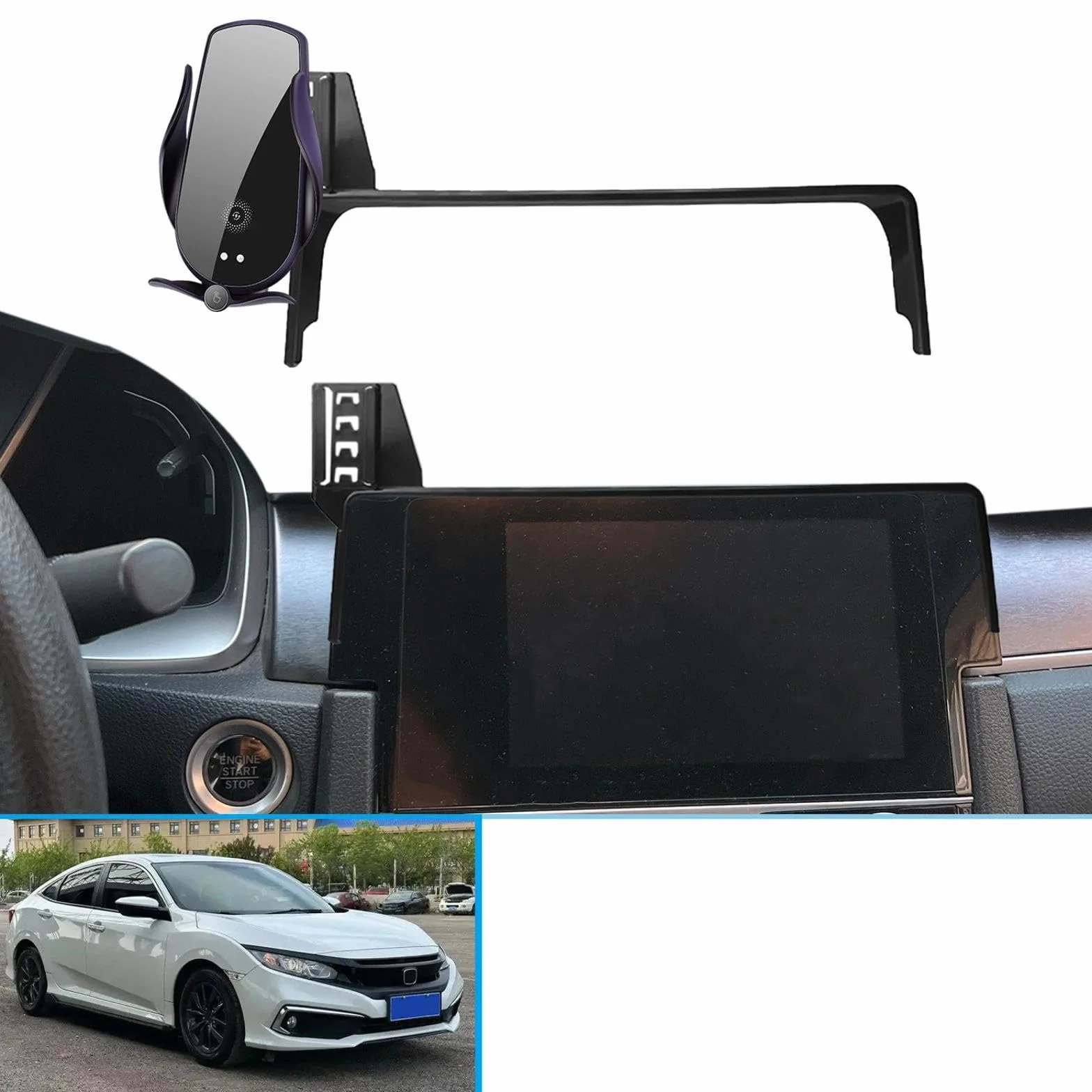 Uchwyt Samochodowy na Telefon dla Honda Civic Hatchback TYPE R 2016-2020, uchwyt samochodowy na telefon komórkowy uchwyt GPS stojak na nawigację