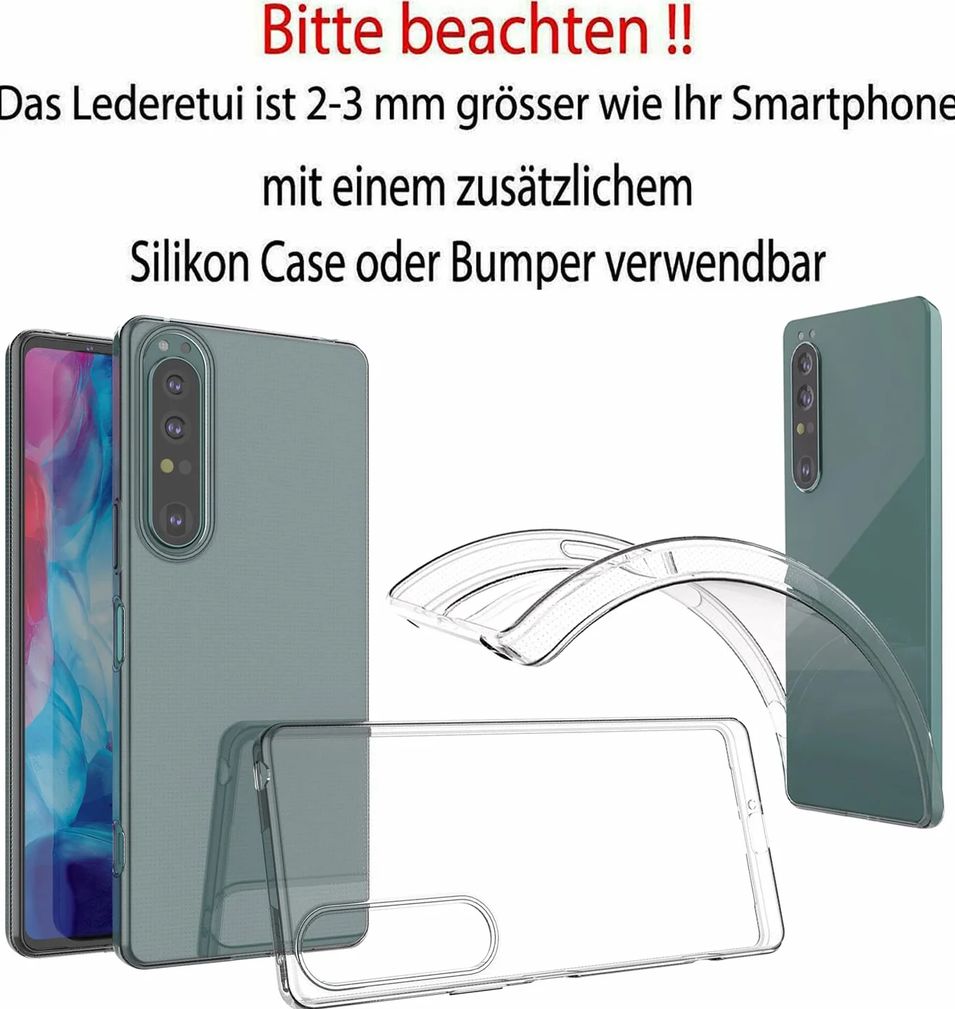 Suncase Etui kompatybilne z Sony Xperia 1 IV 5G etui z dodatkowym etui / etui typu bumper z funkcją wyciągania, pokrowiec na telefon komórkowy, etui ochronne w kolorze antycznego łososia