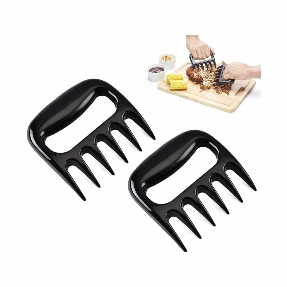 LATRAT 2 szt. Maszynka do mięsa Bear Claws do grilla, oryginalny Bear Paws Shredder Claws, idealne mielone mięso, łatwe podnoszenie, obsługa, siekanie i krojenie mięsa