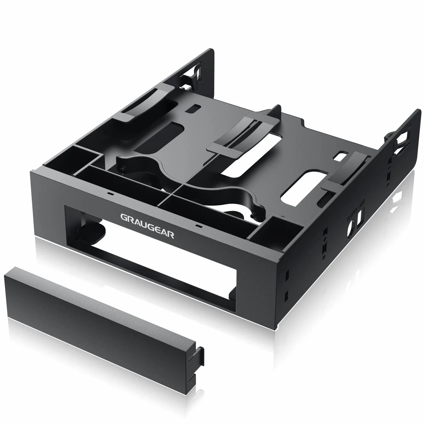GRAUGEAR | ramka montażowa do 2 x 2,5 cala HDD/SSD i 1 x 3,5-calowych dysków HDD na 5,25 cala | osłona przednia 5,25" | G-CV-235T525