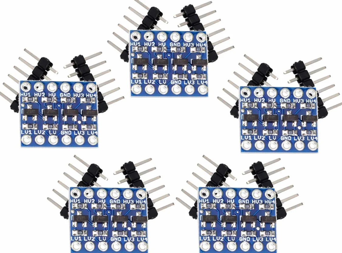 5 szt. 4-kanałowy dwukierunkowy konwerter poziomów logicznych IIC I2C 5V do 3.3V