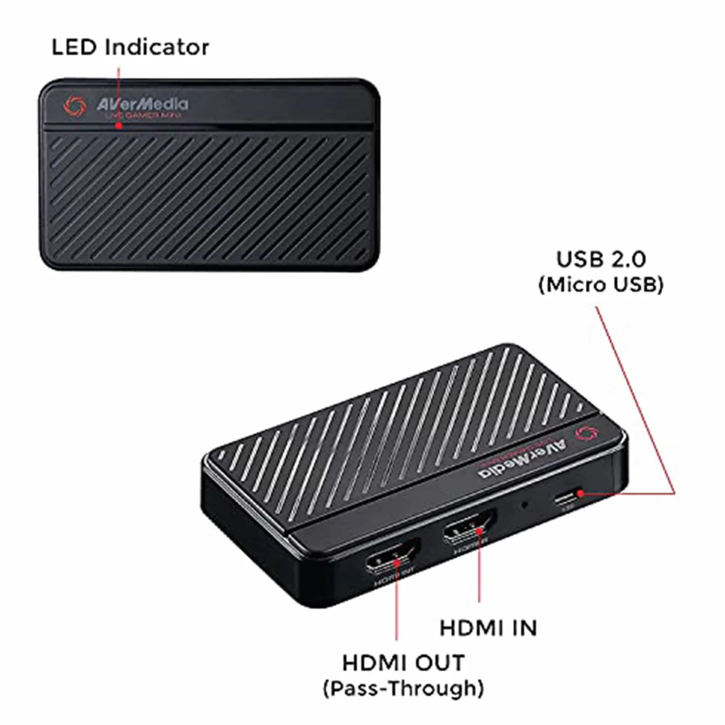 Avermedia Live Gamer MINI GC311, Karta Przechwytująca, Kompatybilny z Nintendo Switch, Play Station 4, Xbox, iPhone, iPad (GC311) GDDR4, AGP PCI Express x 4, Czarny