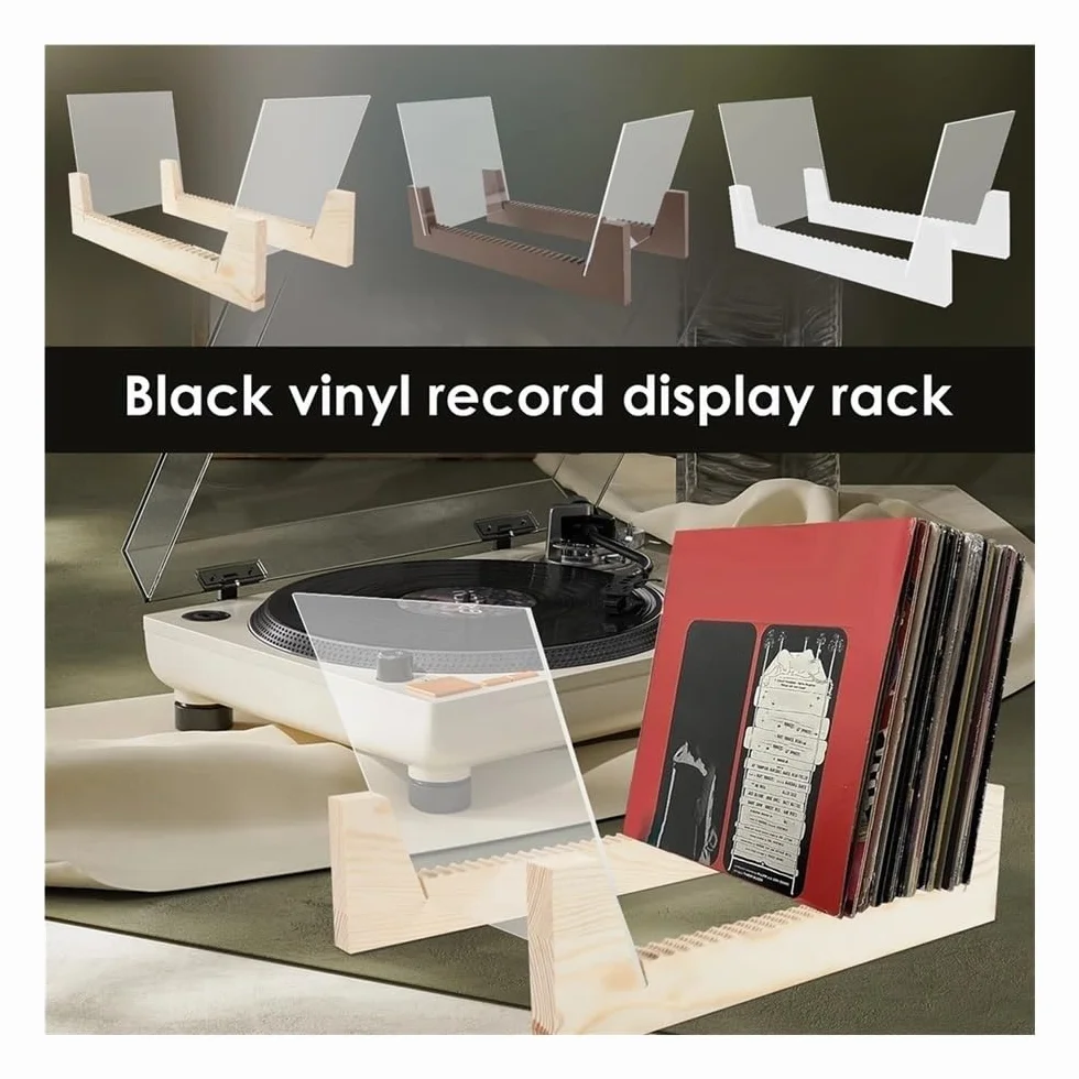 Stojak na płyty CD Stojak do przechowywania płyt CD Drewniany stojak na albumy na czasopisma Uchwyt na biurko o dużej pojemności(Brown)
