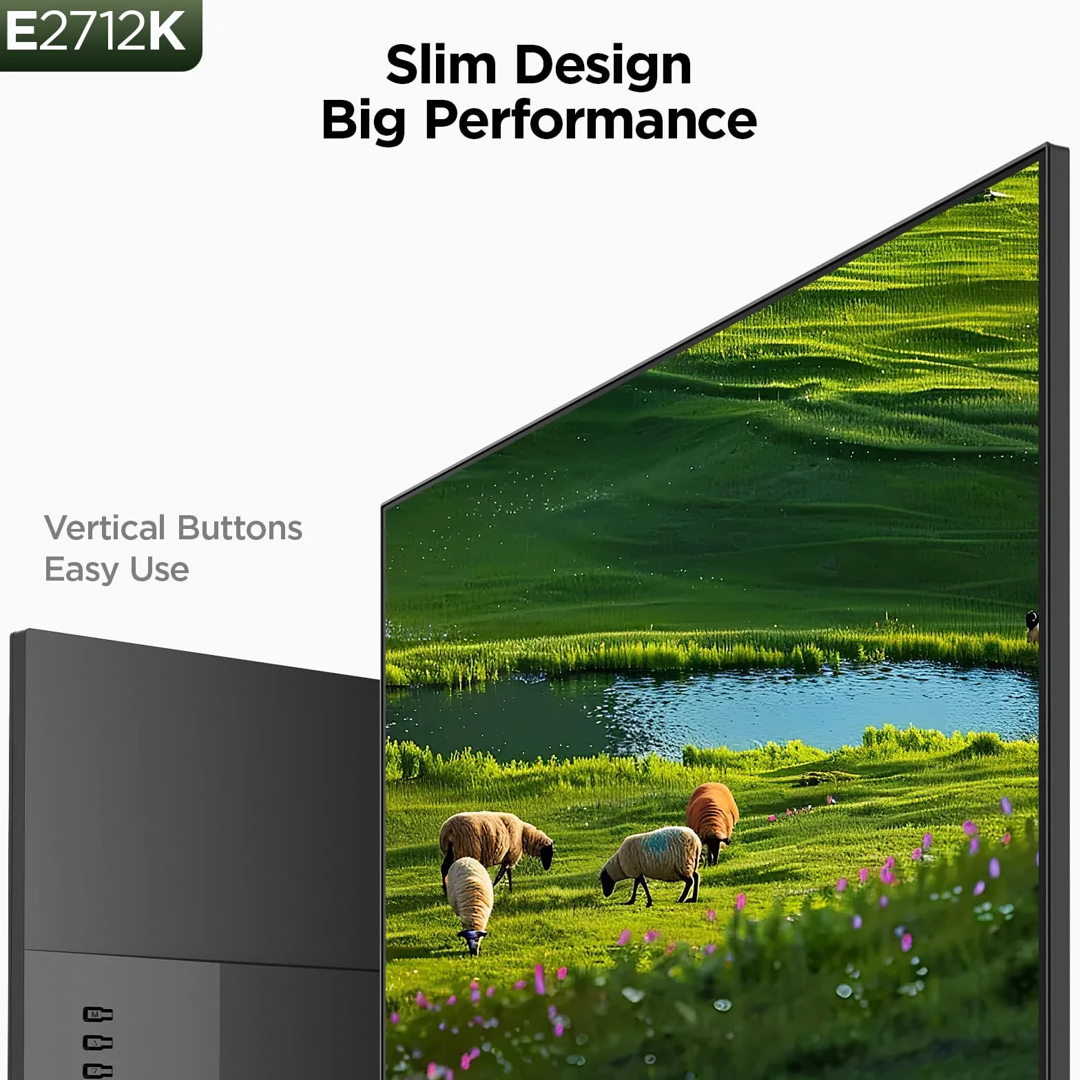 KOORUI 27-calowy ekran PC Full HD (1920 x 1080), IPS, 16:9, 75Hz, 5ms, VGA i HDMI, tryb słabego niebieskiego światła, szeroki kąt widzenia 178°