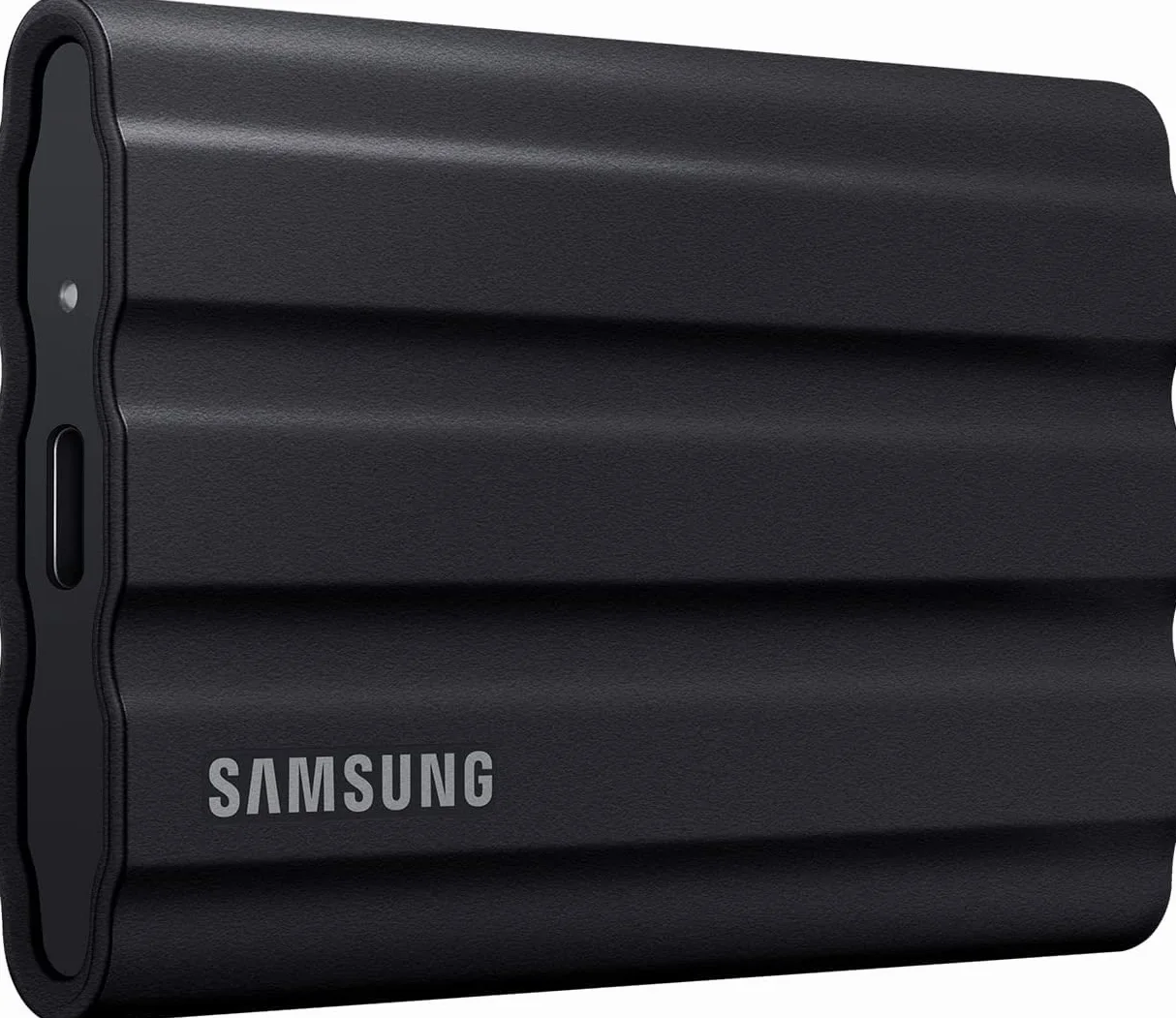 Samsung T7 MU-PE2T0S/EU Dysk Przenośny Ssd, Czarny, 2 TB & Amazonbasics ZH1510146 Etui na Zewnętrzny Dysk Twardy, Czarny, 11,9 x 9,2 x 1,6 cm