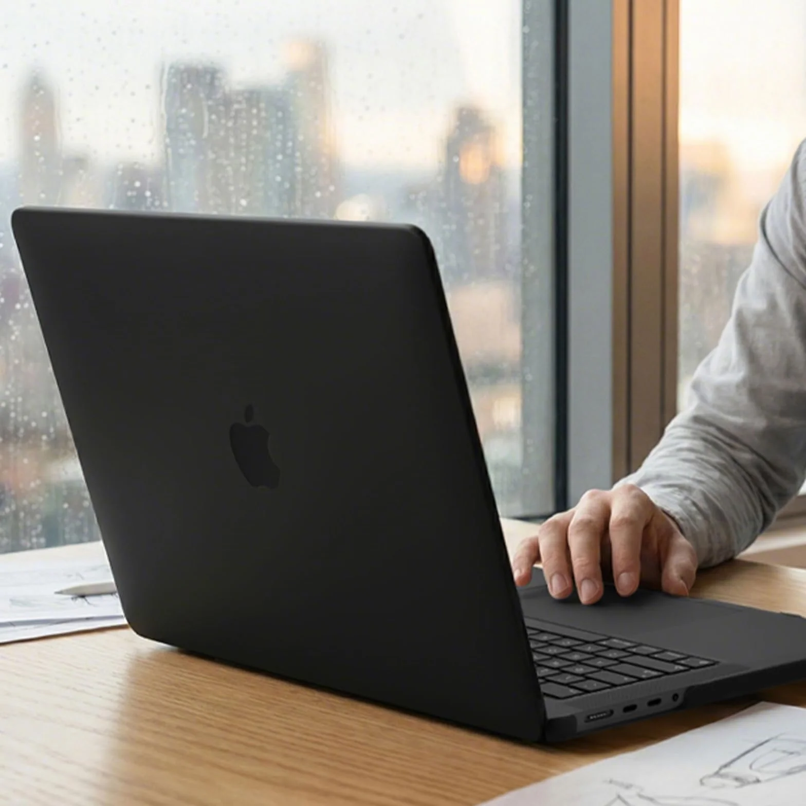 MOSISO Etui kompatybilne z MacBook Pro 14" M5 M4 M3 M2 M1 2026-2021 | Ultracienka, jedwabista skóra twarda obudowa A3427 A3426 A3434 A3112 A3401 A3185&ochrona klawiatury i wyświetlacza, czarna